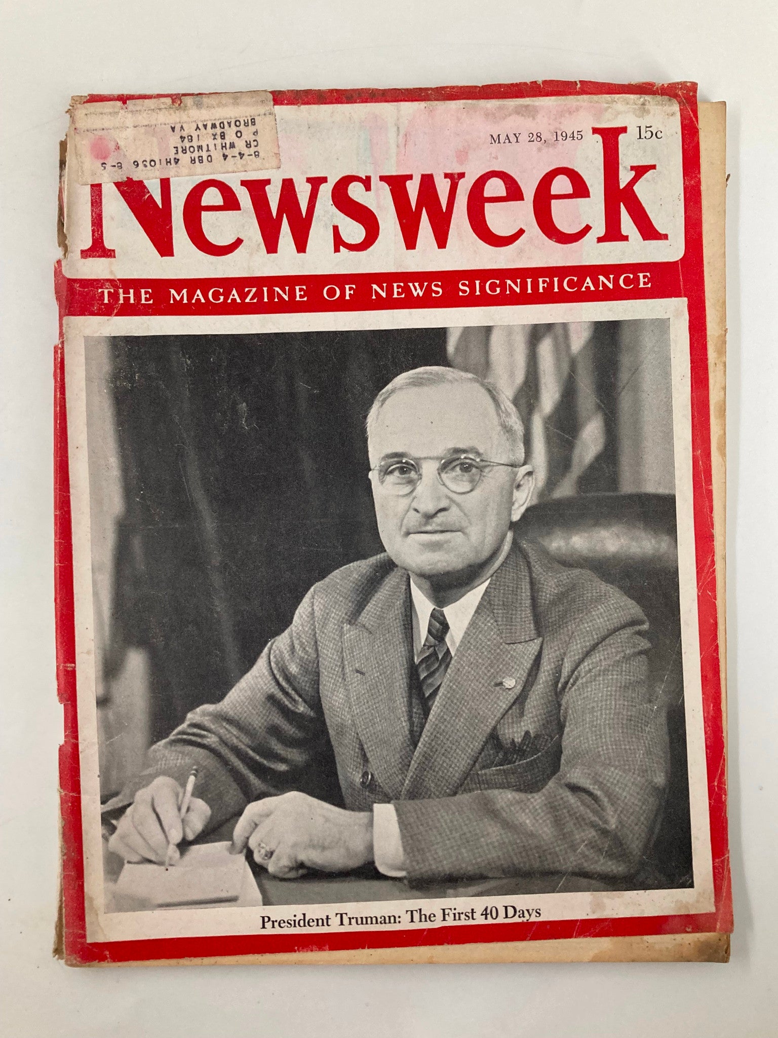 VTG Newsweek Magazine May 28 1945 Pres. Harry Truman The First 40 Days