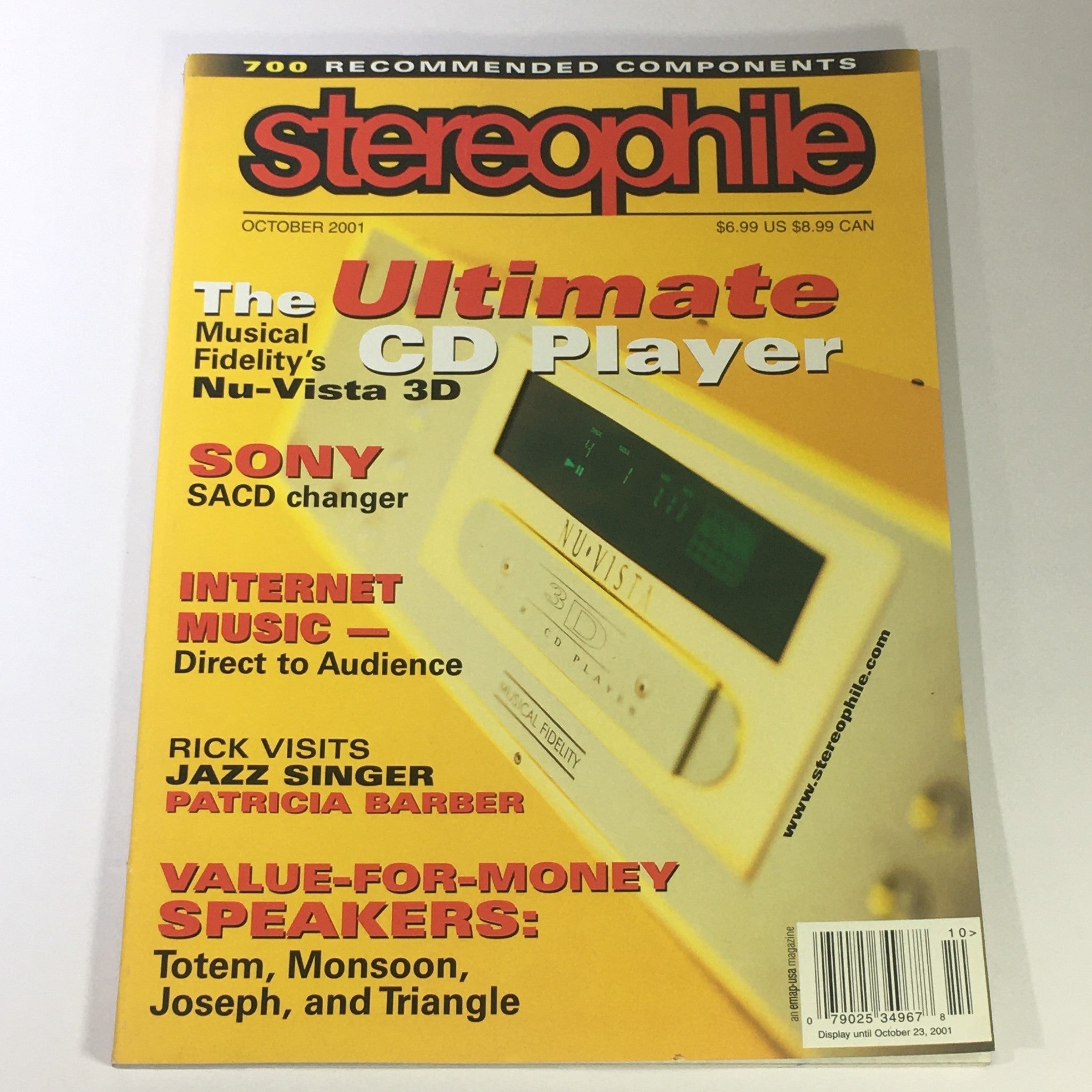 Stereophile Magazine October 2001 - Jazz Singer Patricia Barber / Newsstand