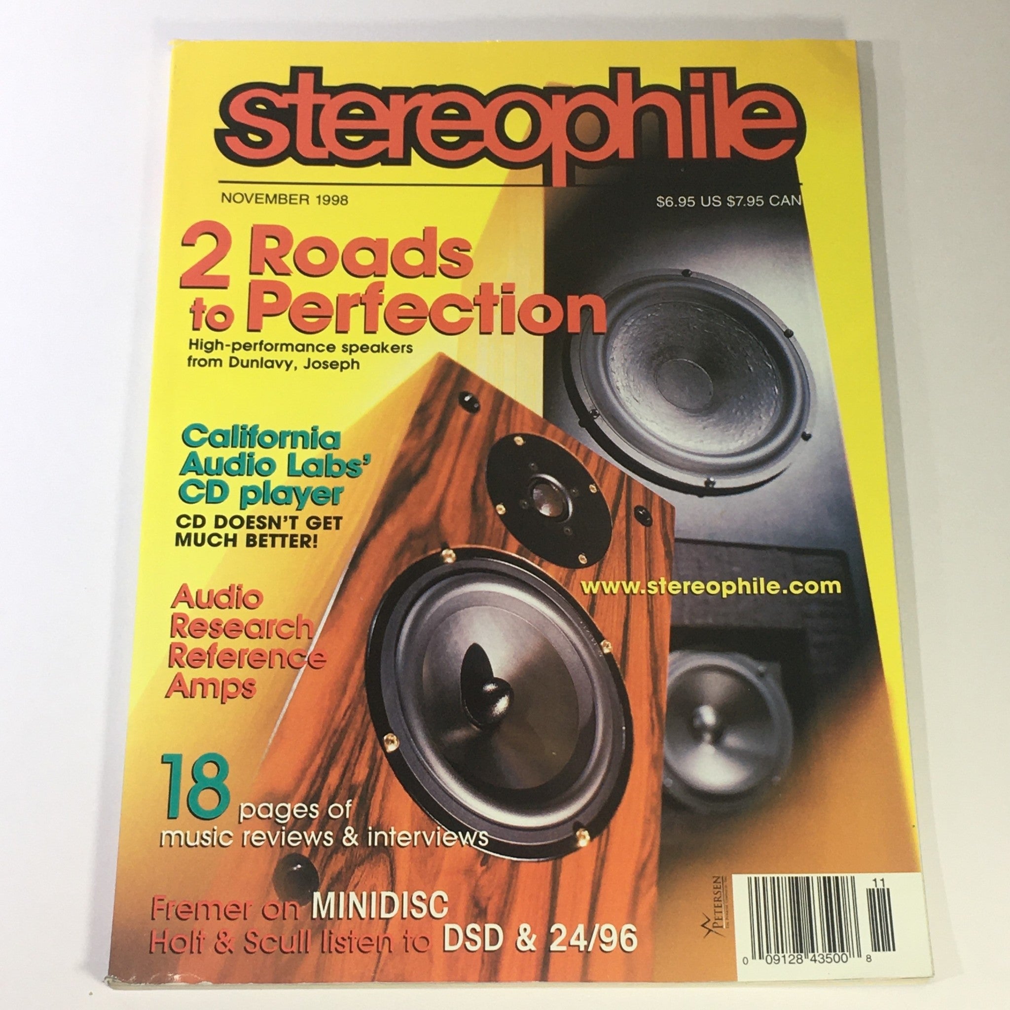 Stereophile Magazine November 1998 - California Audio Labs CD Player / Newsstand