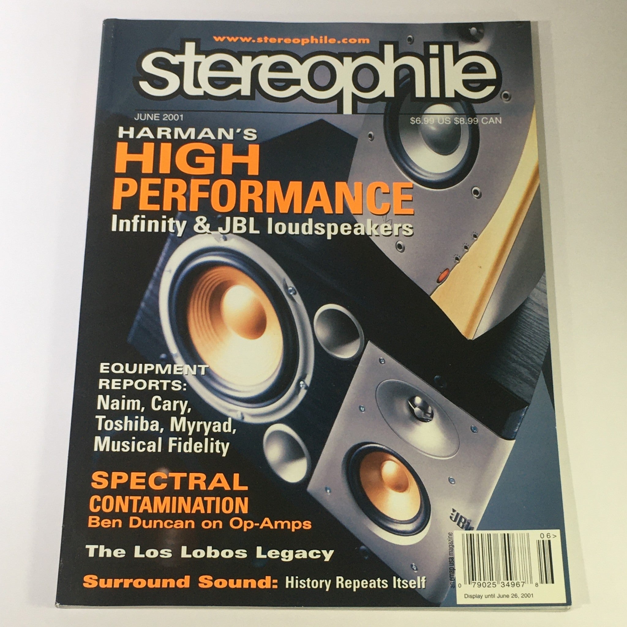 Stereophile Magazine June 2001 - Harman Infinity & JBL Speaker / Ben Duncam AMP