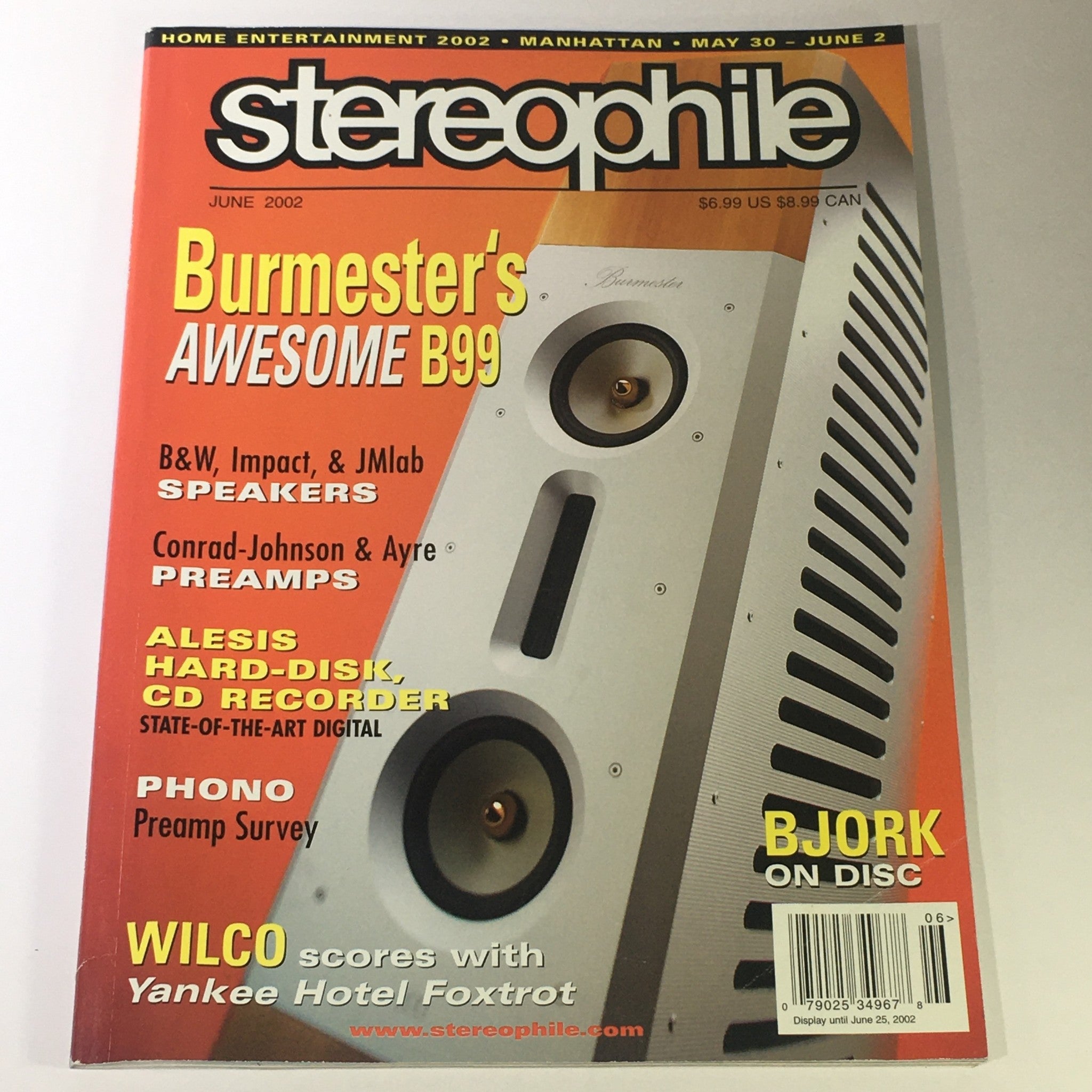 Stereophile Magazine June 2002 - Conrad-Johnson & Ayre Preamps / Bjork on Disc