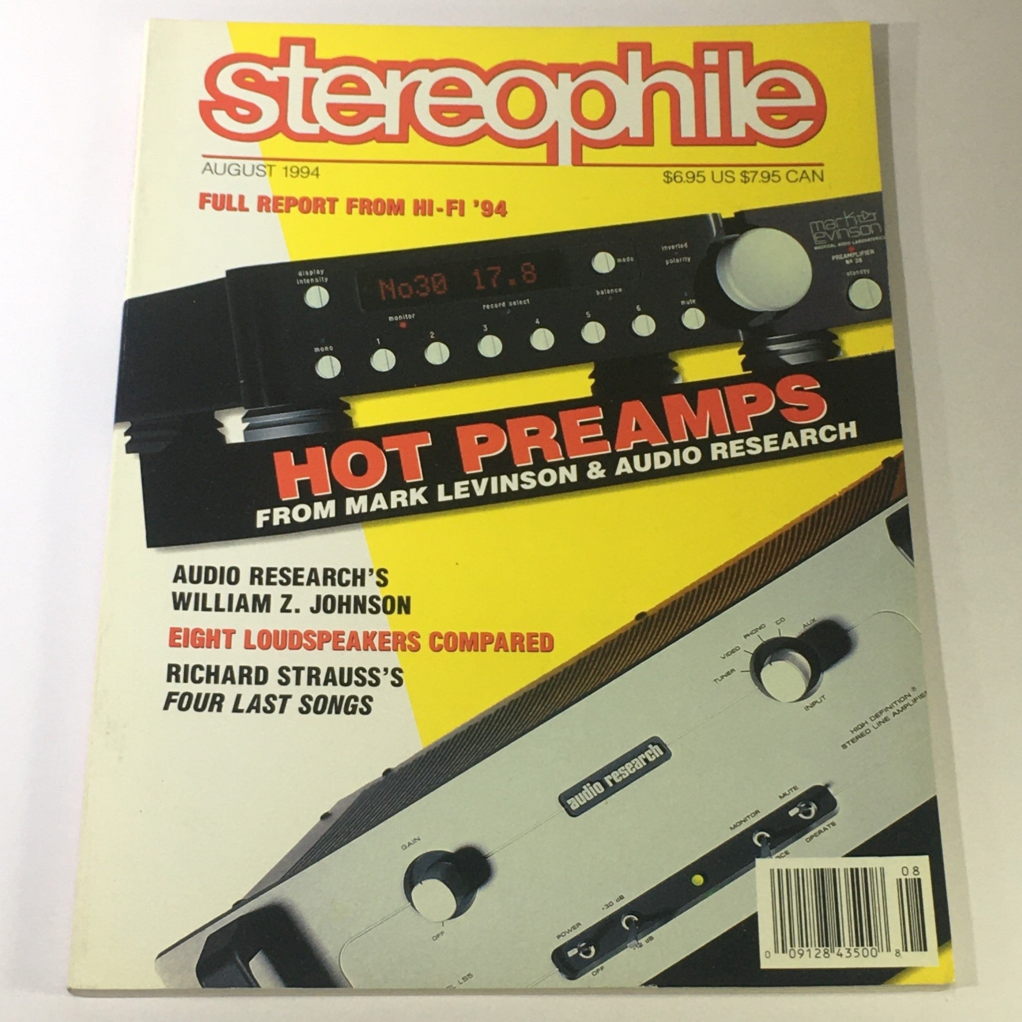 Stereophile Magazine August 1994 - William Z. Johnson / Richard Strauss Songs