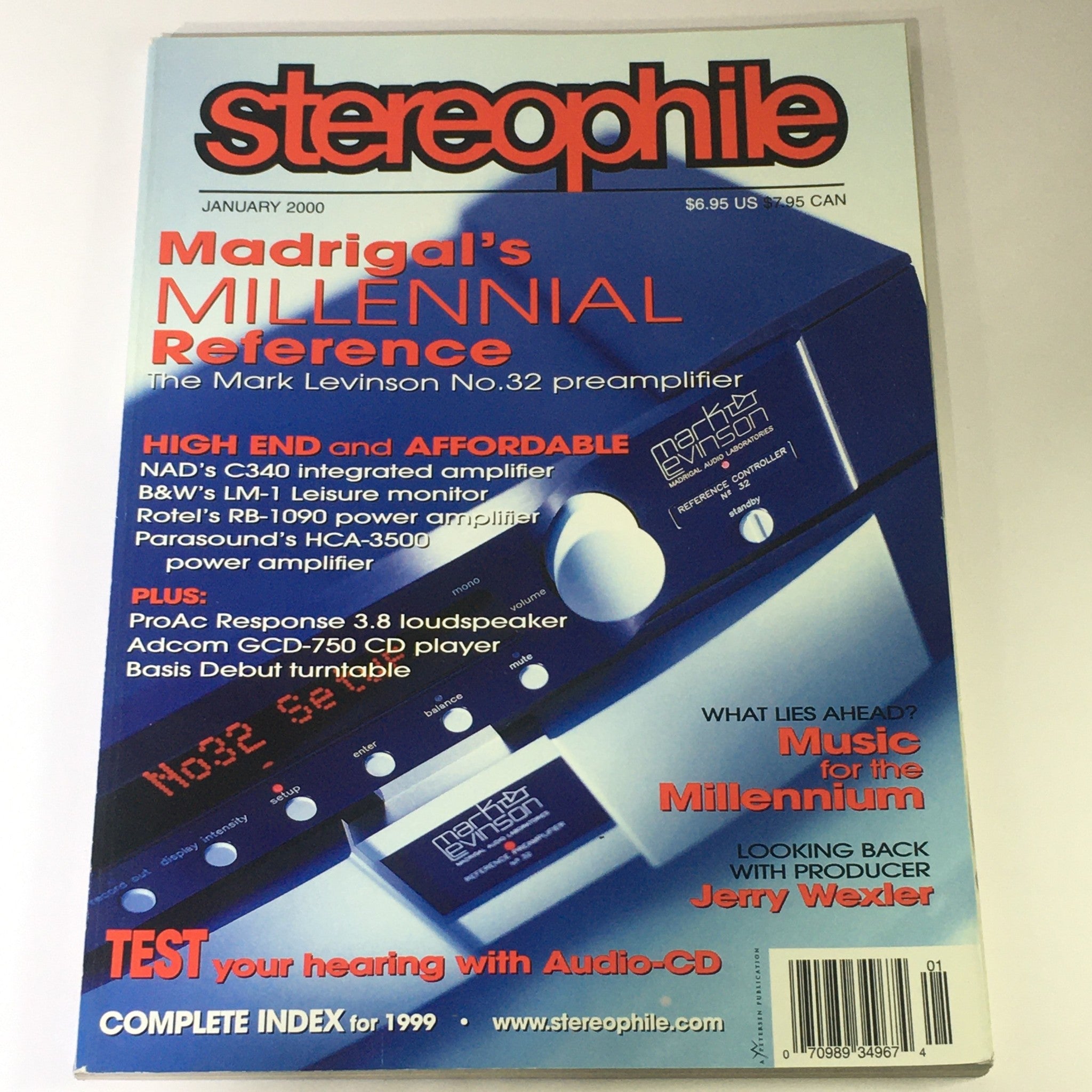 Stereophile Magazine January 2000 - Mark Levinson Pre AMP / Produce Jerry Wexler