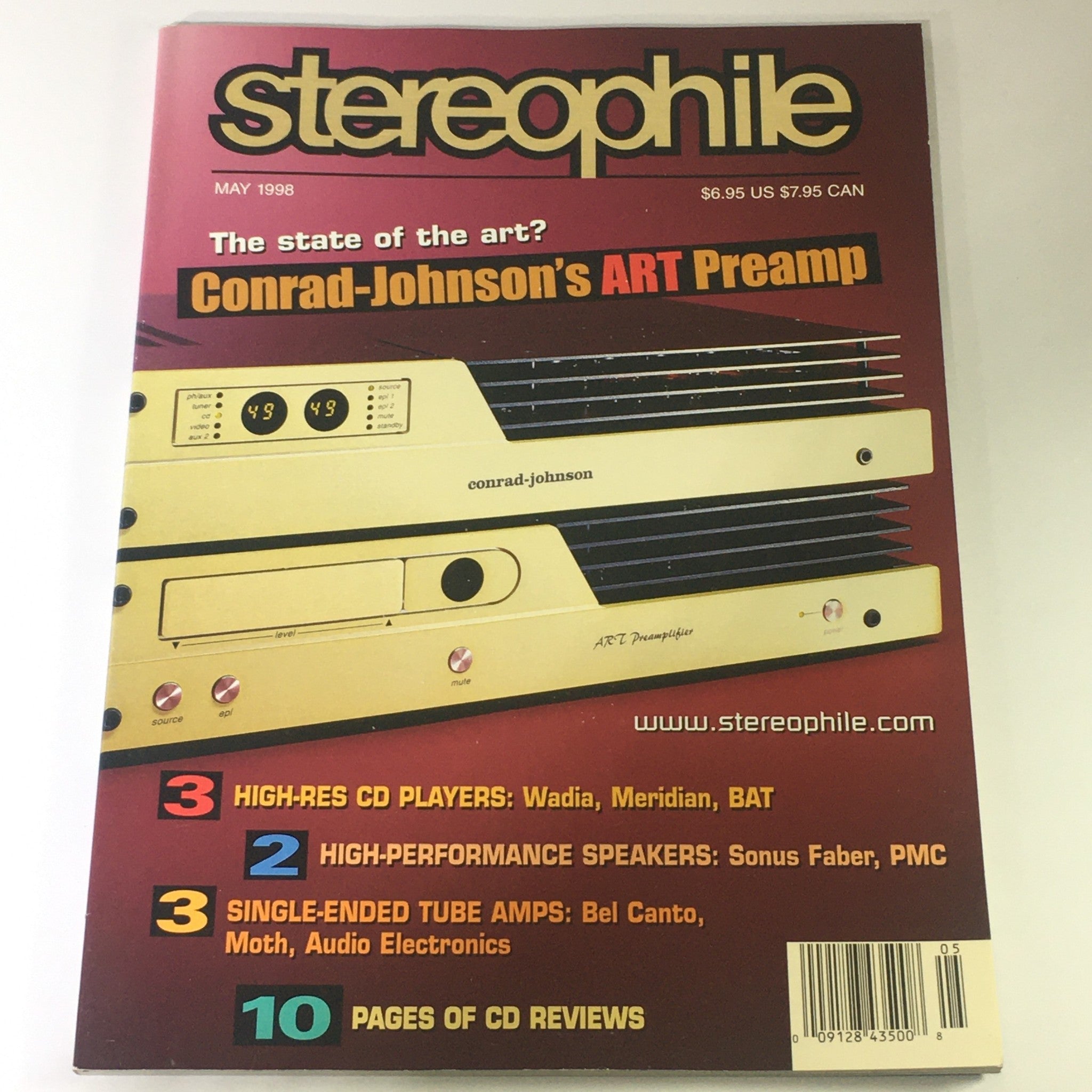 Stereophile Magazine May 1998 - Conrad-Johnson Art Pre AMP / Meridian CD Player