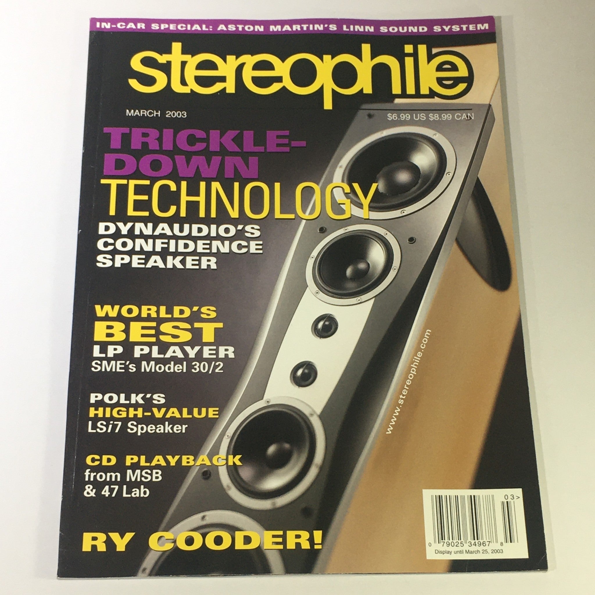 Stereophile Magazine March 2003 - Ry Cooder / Aston Martin's Linn Sound System