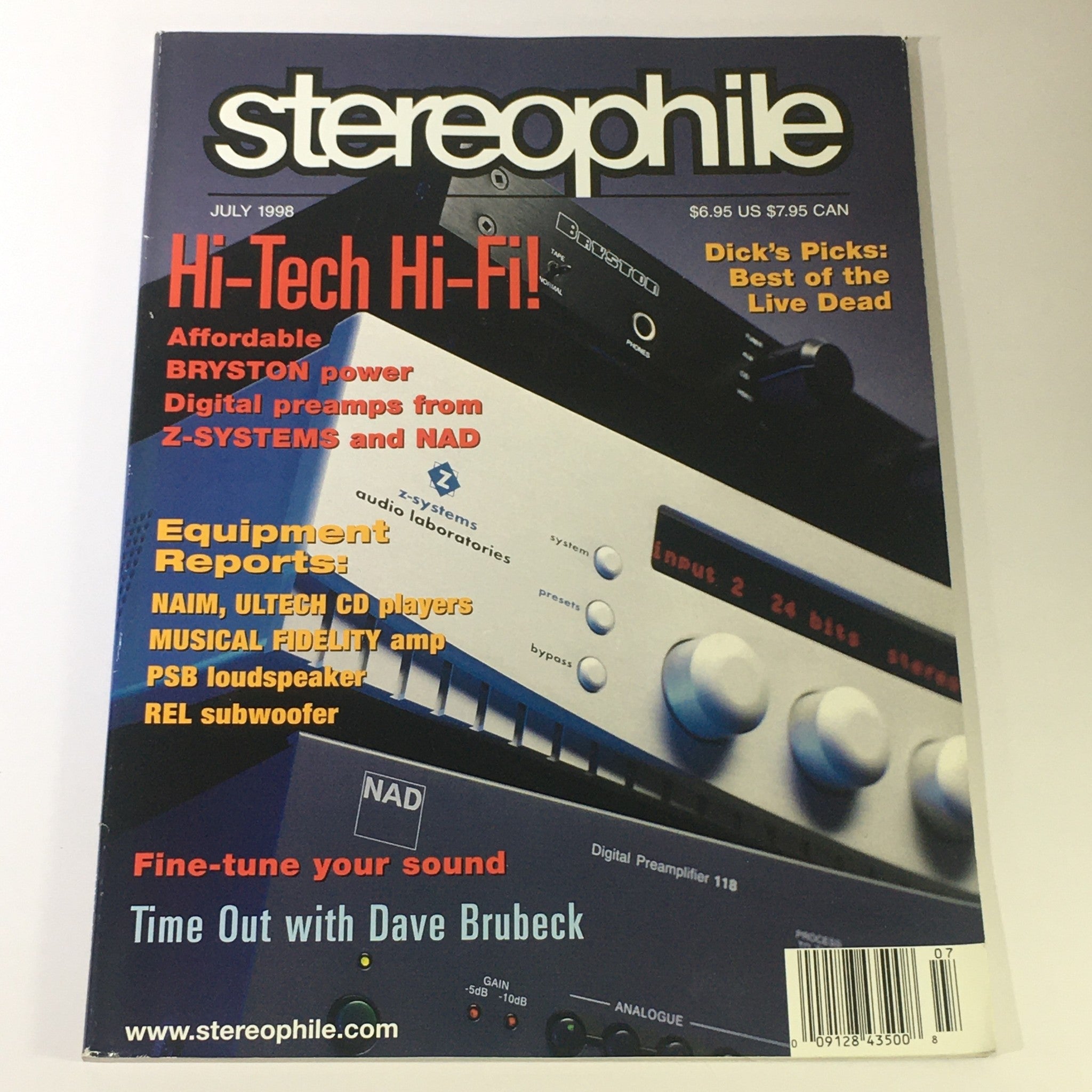 Stereophile Magazine July 1998 - Dave Brubeck / Z-Systems & Nad Digital Pre AMPS