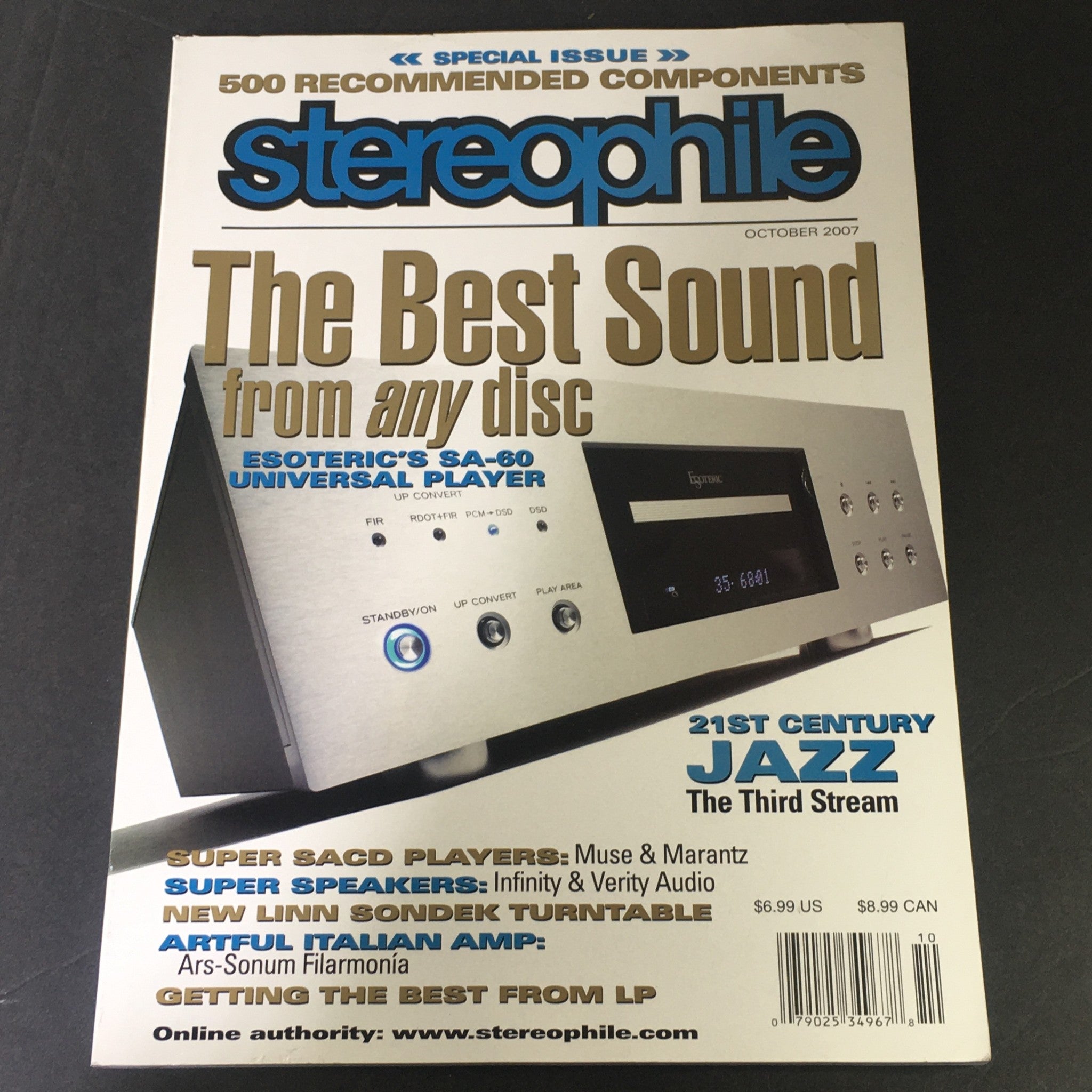 Stereophile Magazine October 2007 - Esoteric SA-60 Universal Player / Newsstand