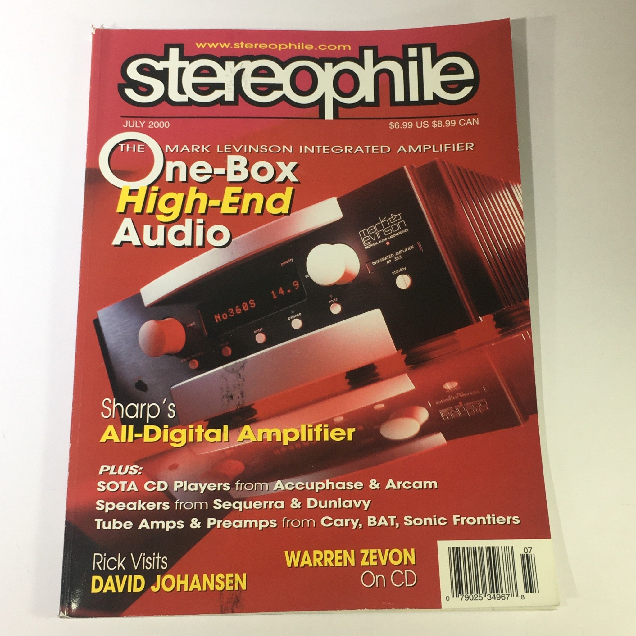 Stereophile Magazine July 2000 - Mark Levinson Integrated AMP / Sharp Amplifier