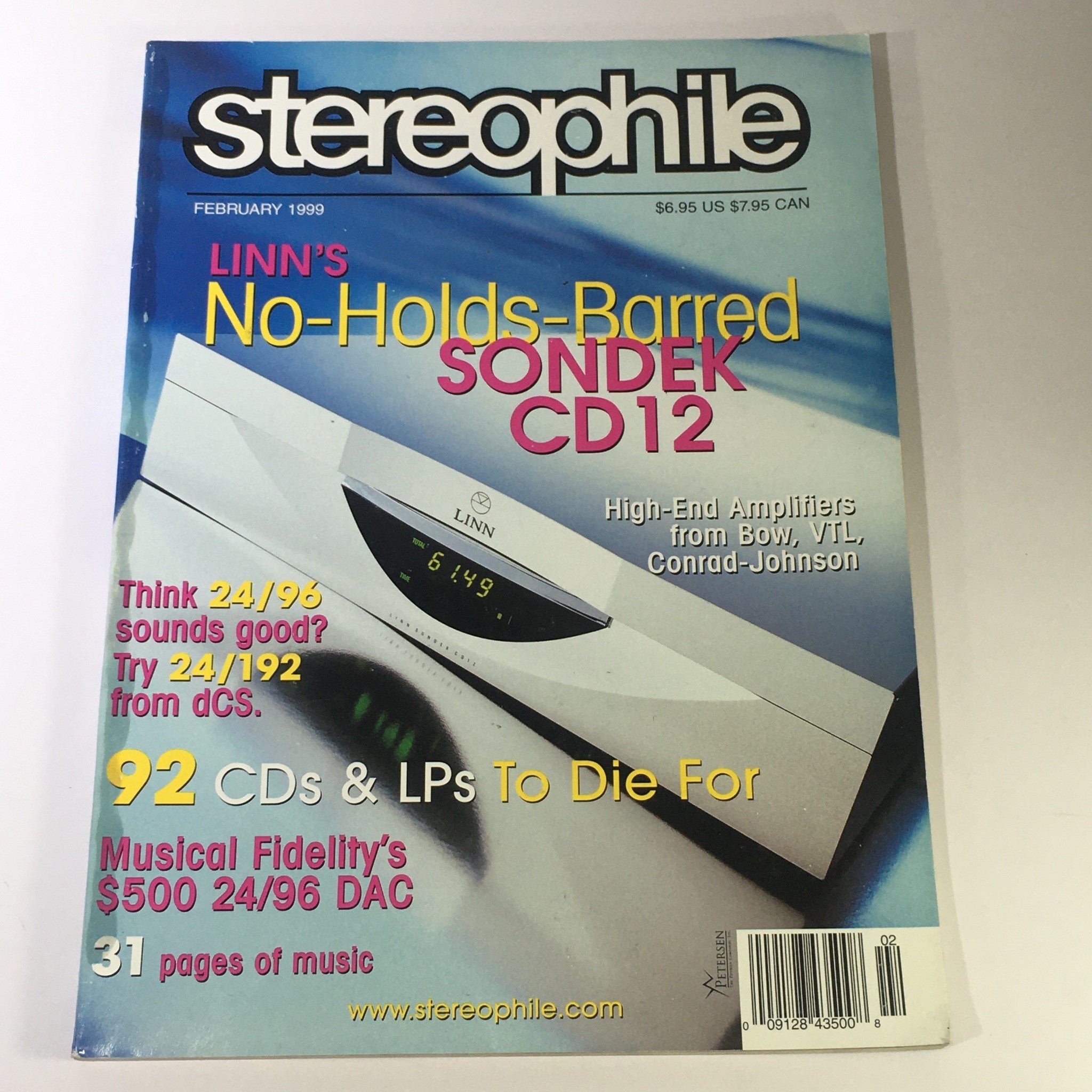 Stereophile Magazine February 1999 - Linn's Sondek CD12 / Conrad-Johnson AMPS