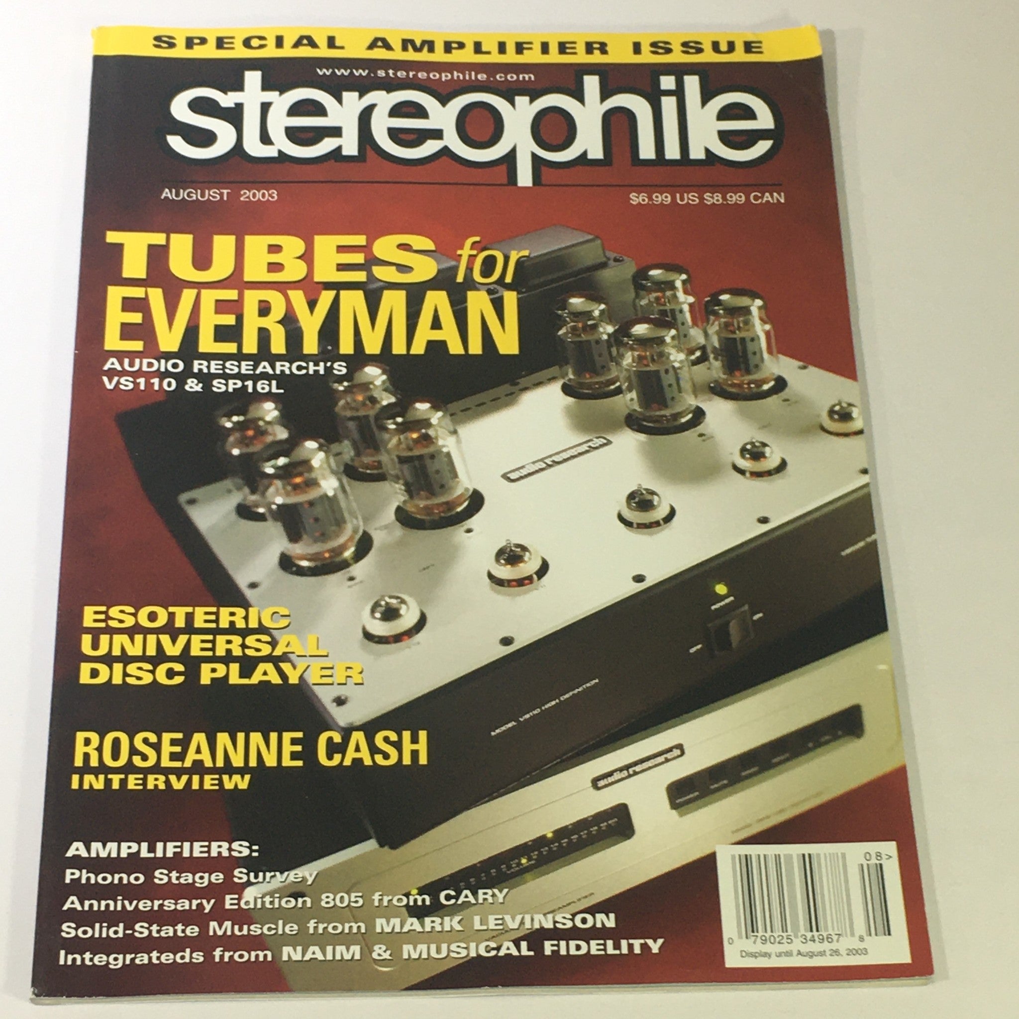 Stereophile Magazine August 2003 - Phono Stage Survey / Mark Levinson SS Muscle