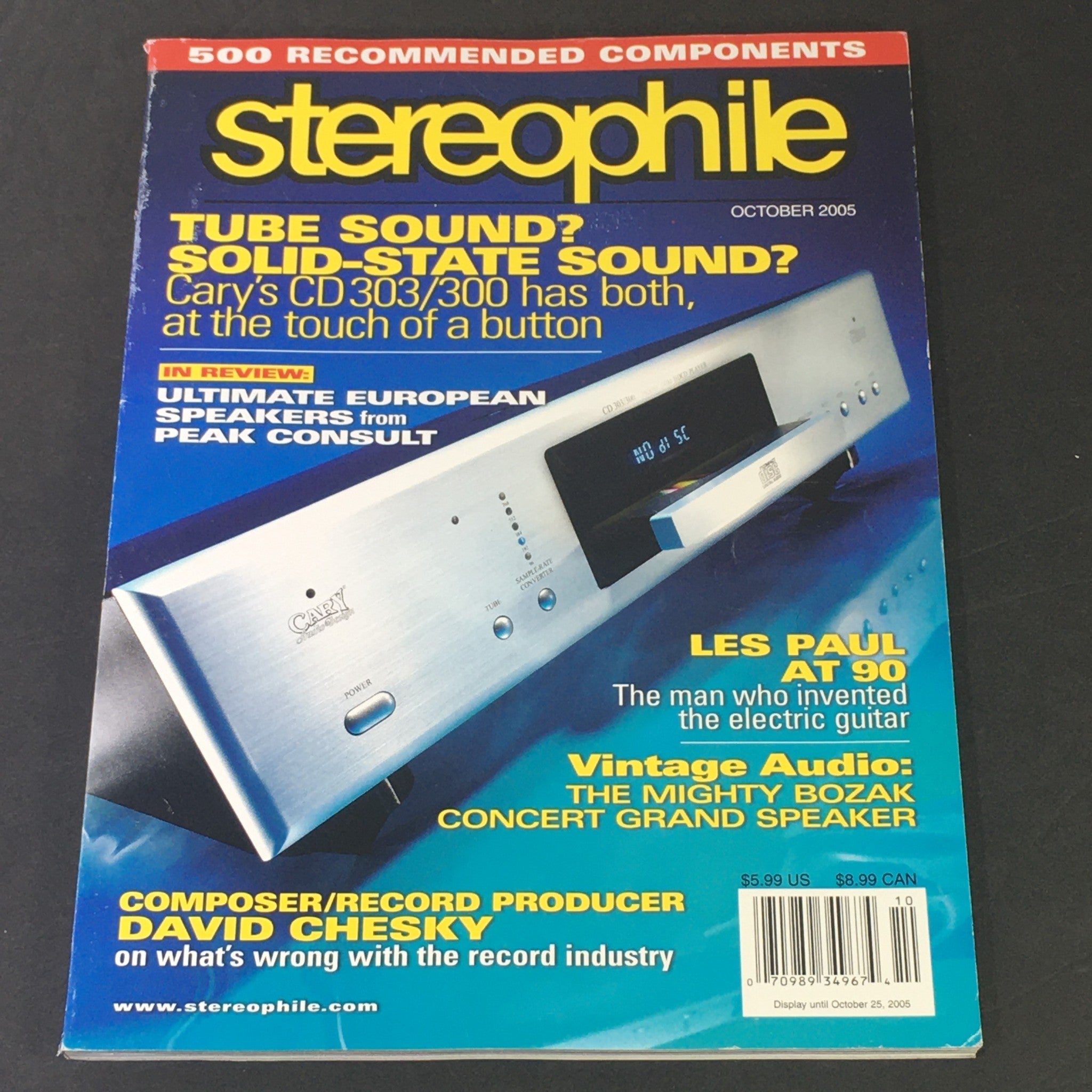 Stereophile Magazine October 2005 - Les Paul / Composer David Chesky / Newsstand