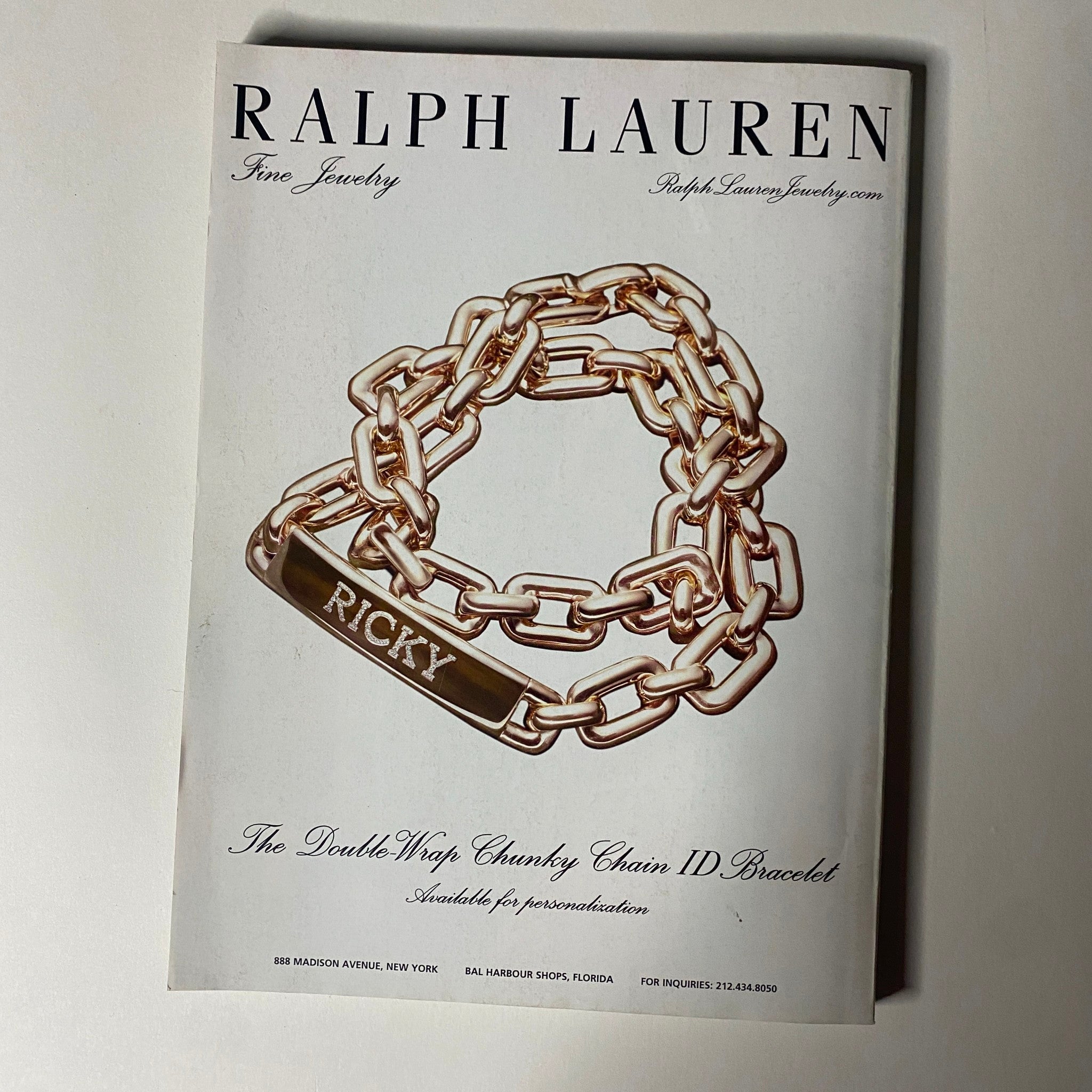 Vogue Magazine May 2012 featuring an advertisement for Ralph Lauren jewelry, highlighting luxury fashion accessories for style-conscious readers.