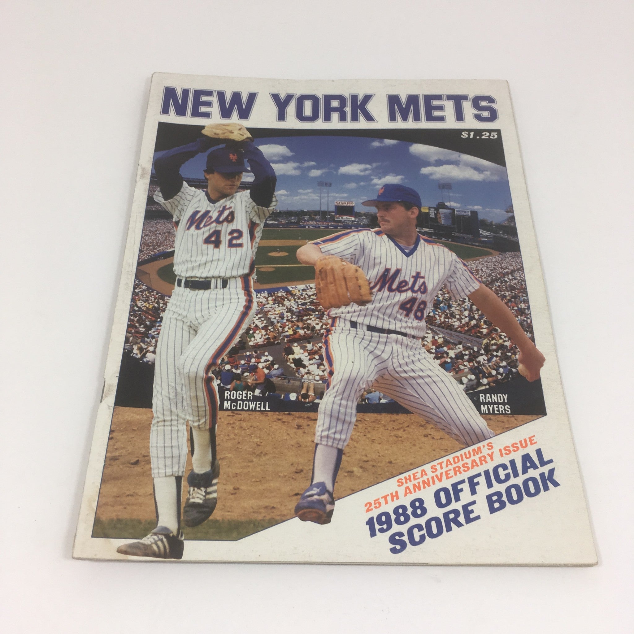 1988 Official Score Book New York Mets Shea Stadium's 25th Anniversary Issue