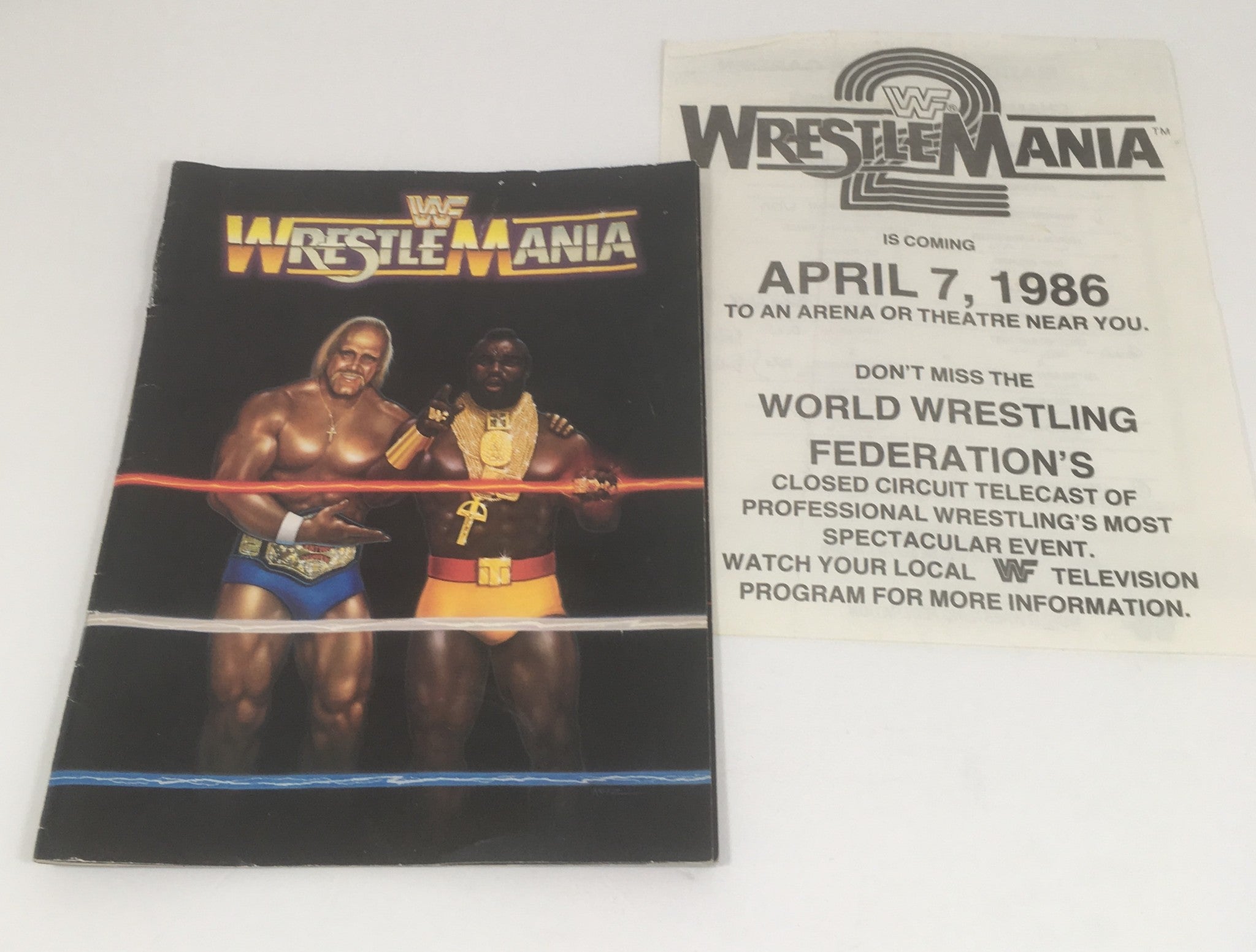 WWF WrestleManiaHulk Hogan & Mr.T WWE official Program