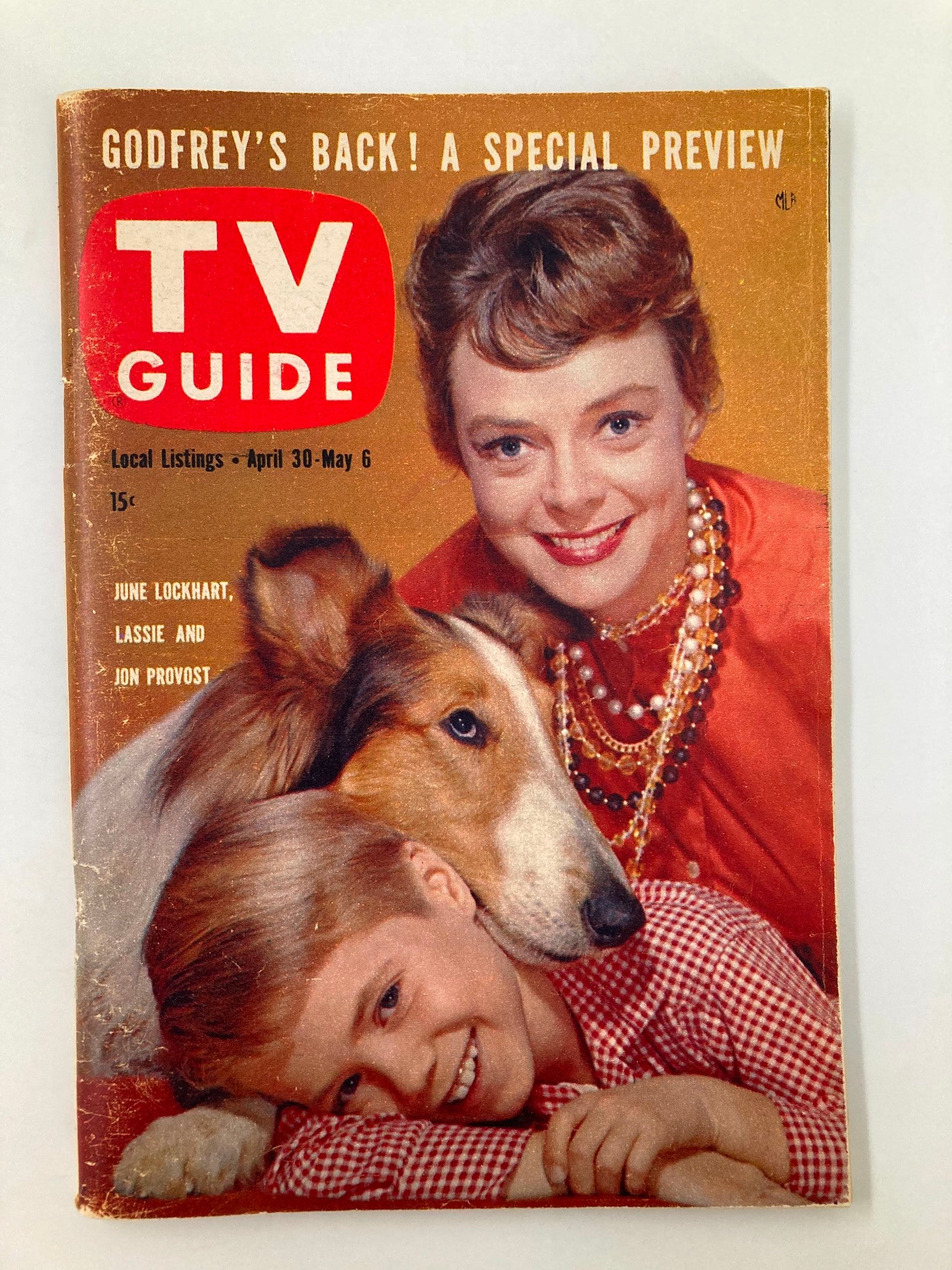 TV Guide Magazine April 30 1960 June Lockhart Eastern New England Edition