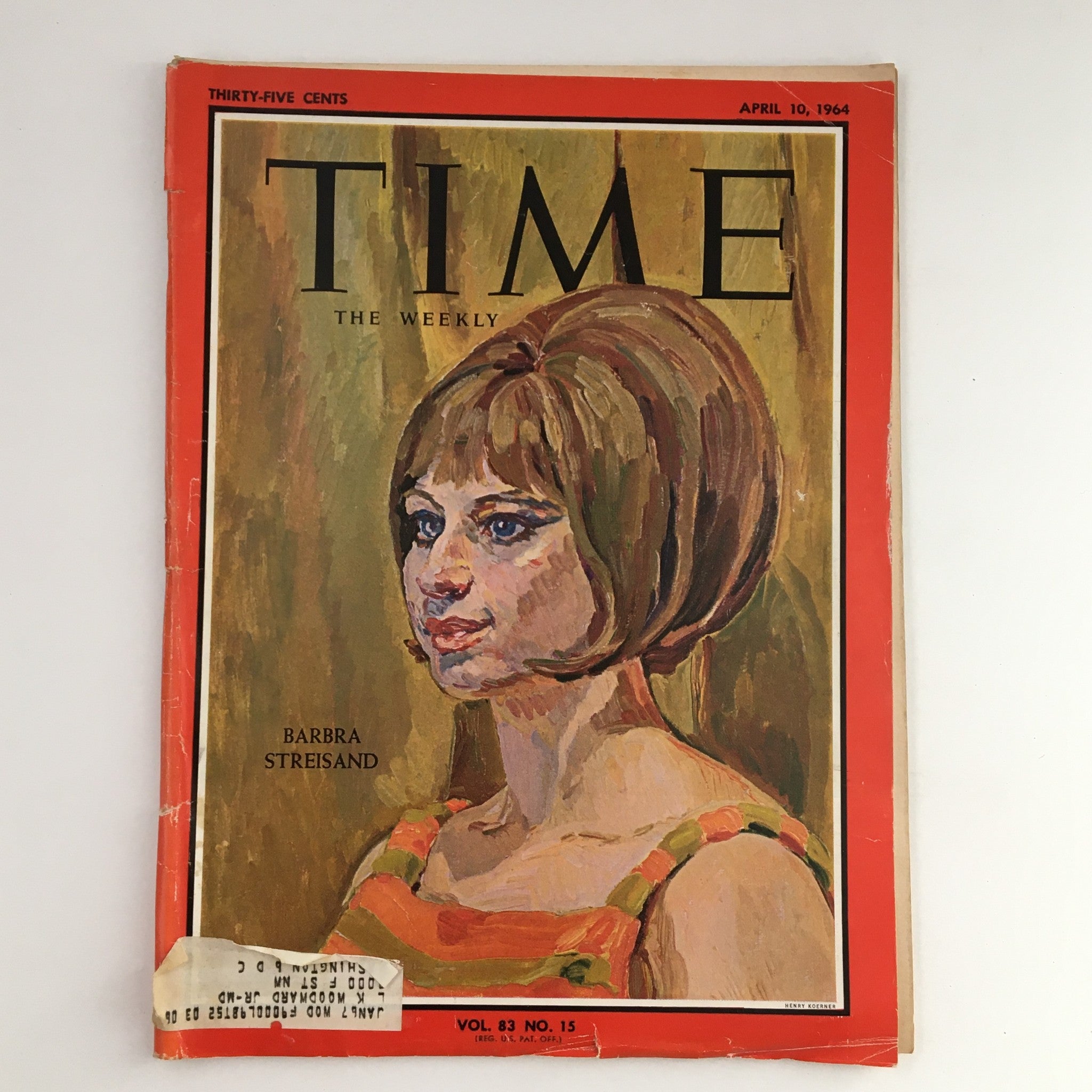 Time Magazine April 10 1964 Vol. 83 No. 15 American Singer Barbra Streisand