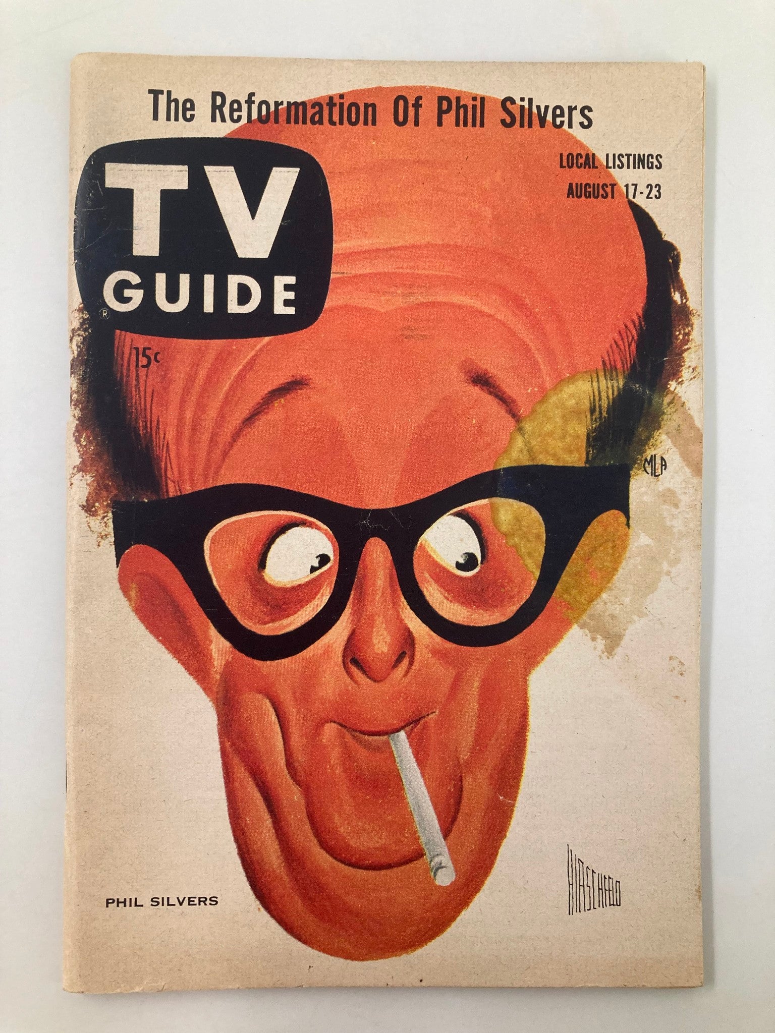 TV Guide Magazine August 17 1957 Phil Silvers New England Edition No Label