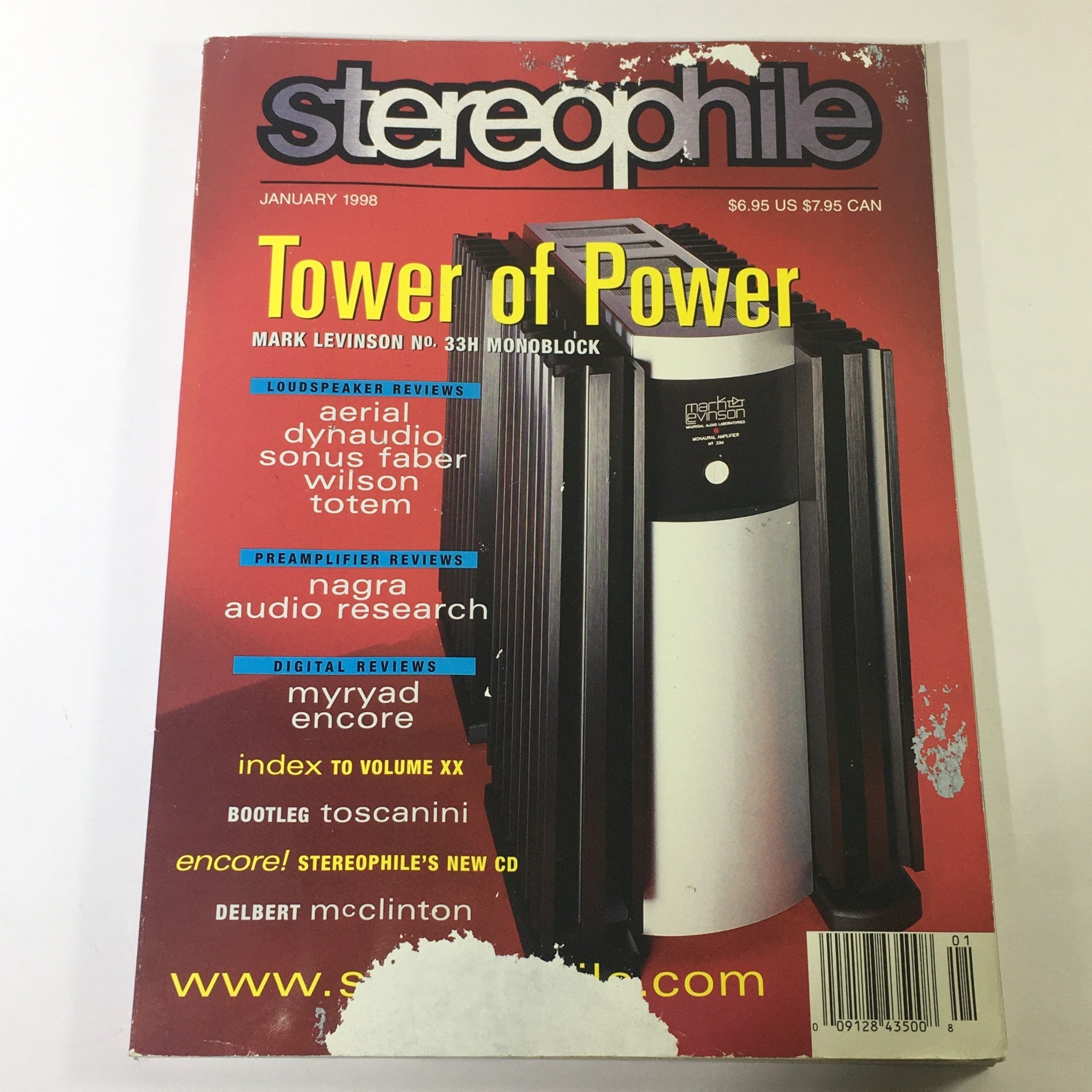 Stereophile Magazine January 1998 - Mark Levinson No. 33H Monoblock / Newsstand