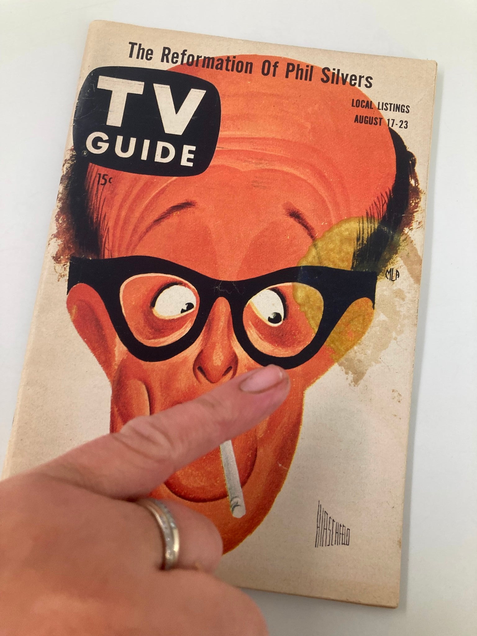 TV Guide Magazine August 17 1957 Phil Silvers New England Edition No Label