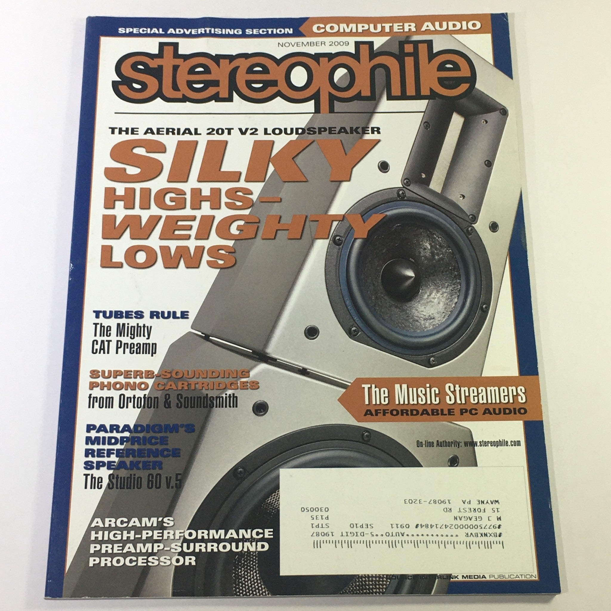 Stereophile Magazine November 2009 - Mighty CAT Preamp / Studio 60 v.5 Speakers