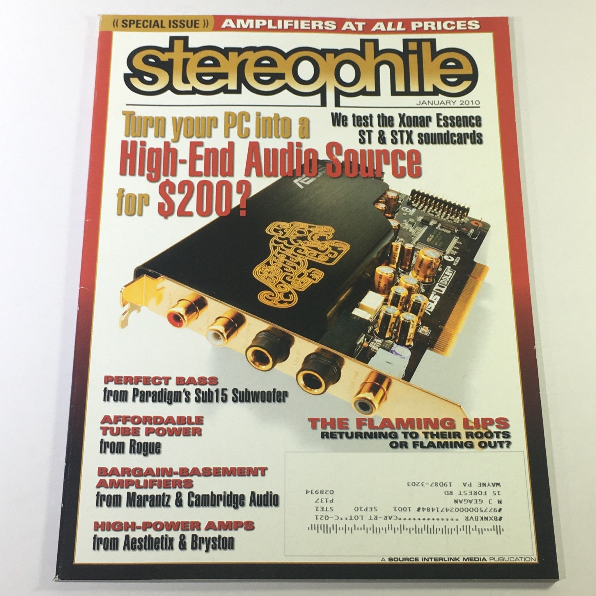 Stereophile Magazine January 2010 - Testing Xonar Essence ST & STX Soundcards