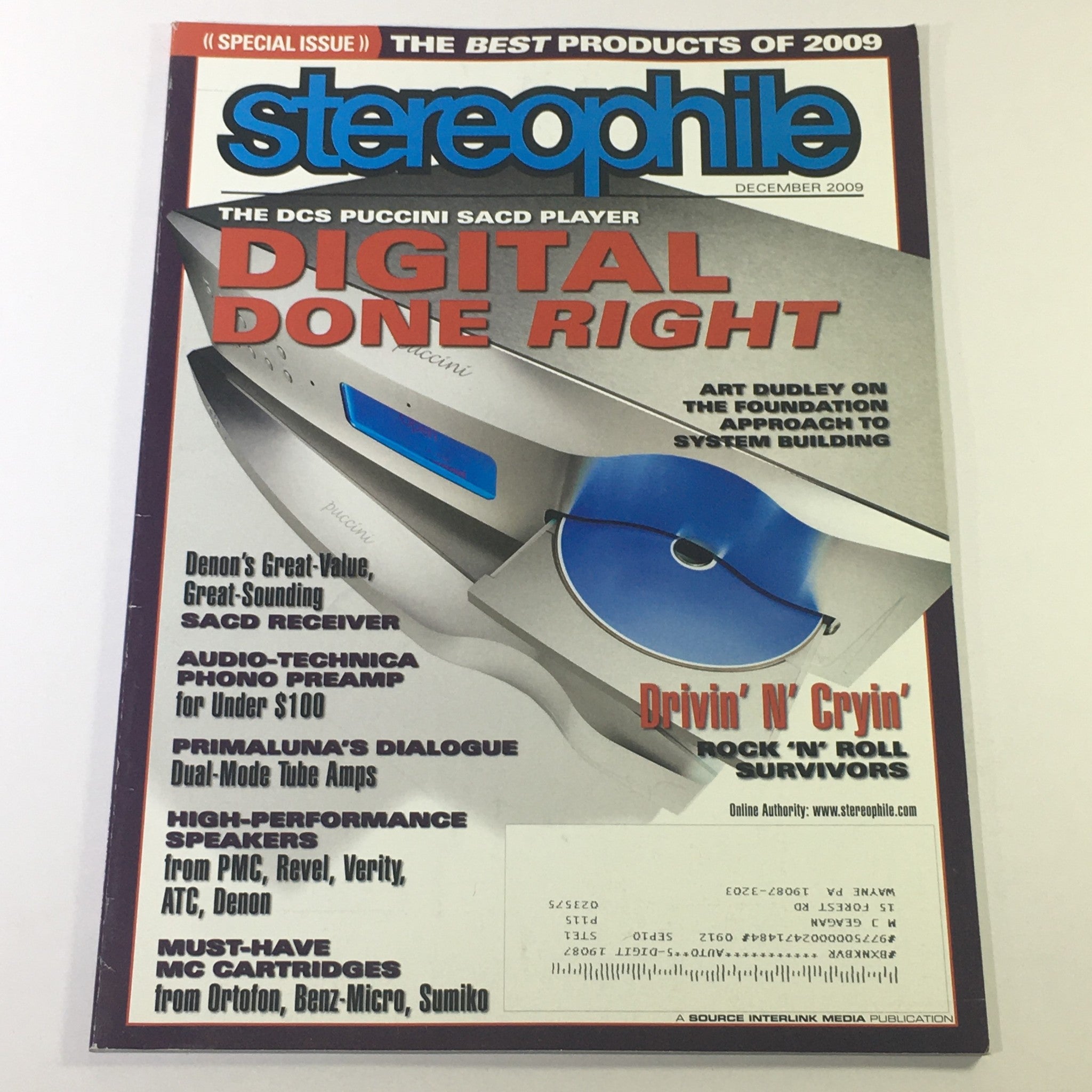 Stereophile Magazine December 2009 - Denon SACD Receiver / Primaluna Tube AMPS