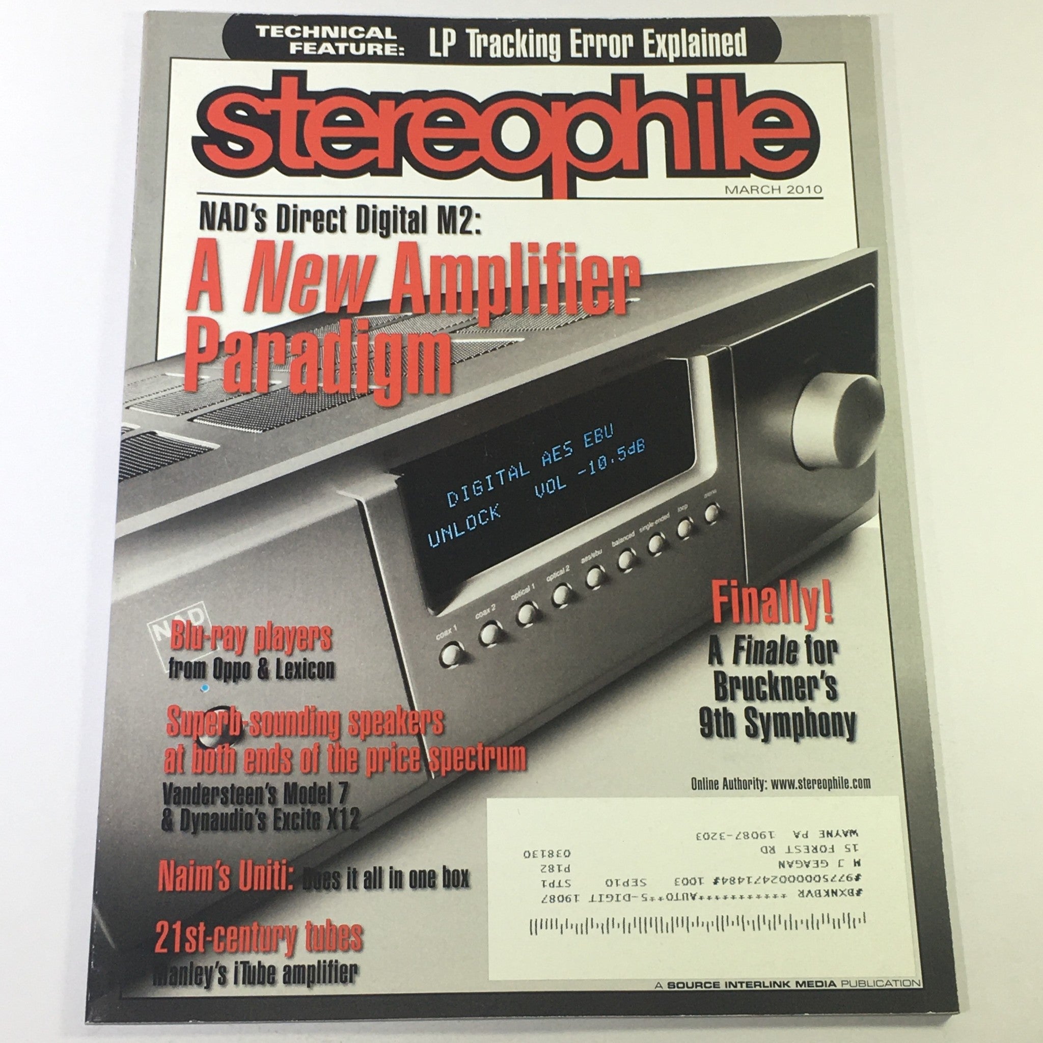 Stereophile Magazine March 2010 - NAD's Digital M2 AMP / Oppo Blu-ray Players