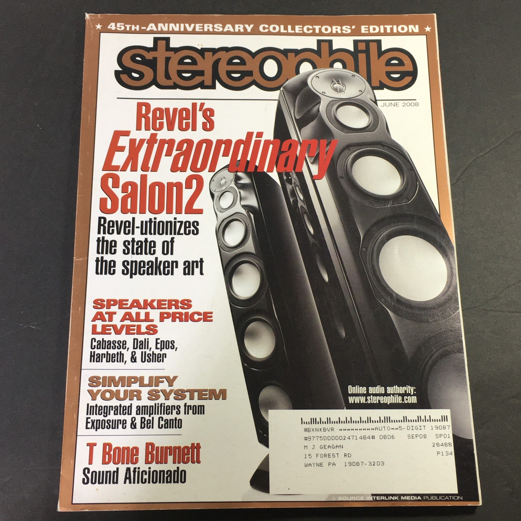 Stereophile Magazine June 2008 - T Bone Burnett Sound Aficionado / Dali Speaker