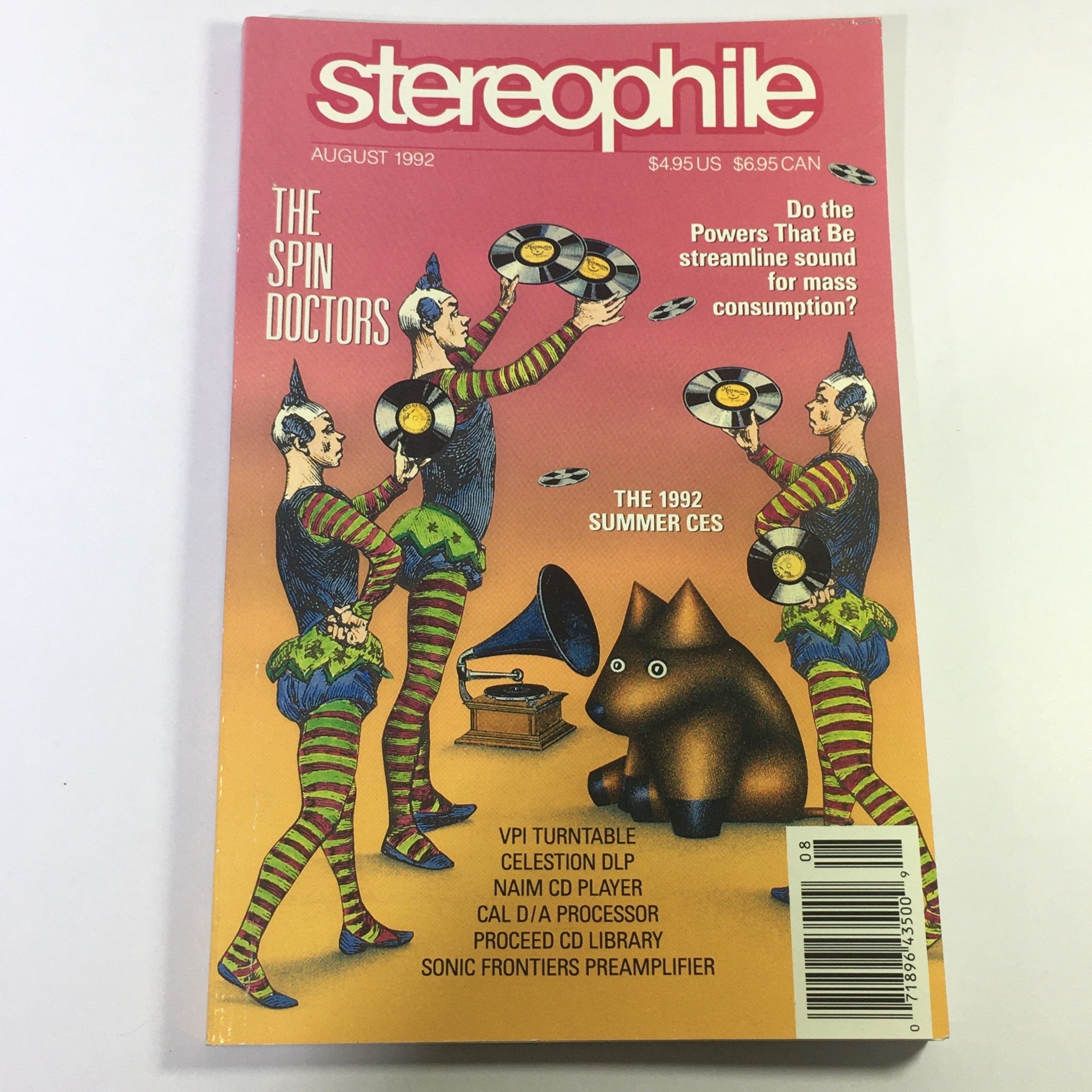 Stereophile Magazine August 1992 - VPI Turntable / Celestion DLP / Sonic Pre AMP