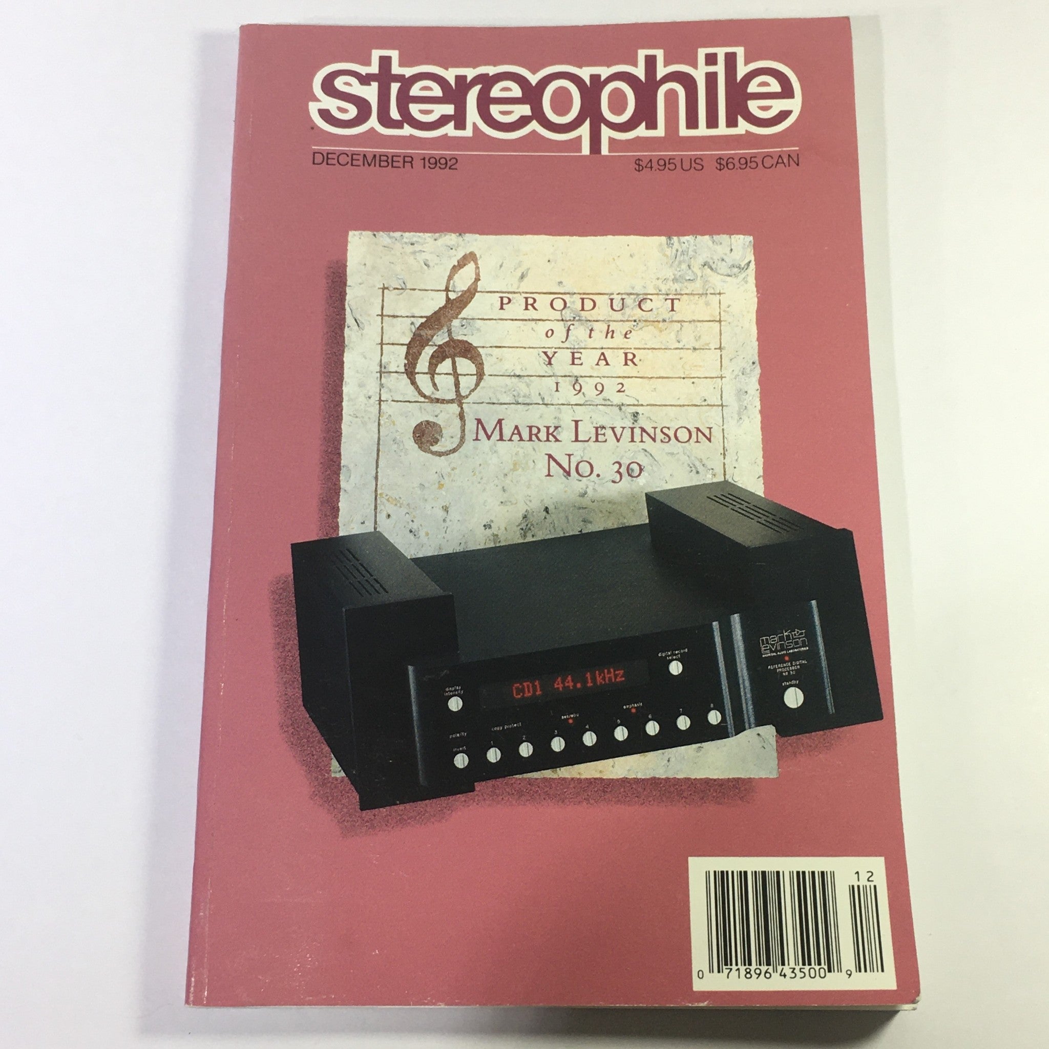 Stereophile Magazine December 1992 - Product of the Year Mark Levinson No. 30