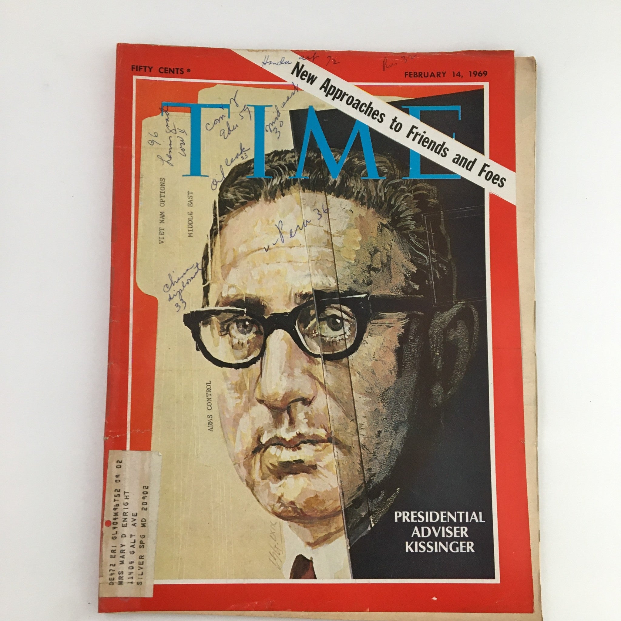 Time Magazine February 14 1969 Vol. 93 #7 Presidential Adviser Henry Kissinger