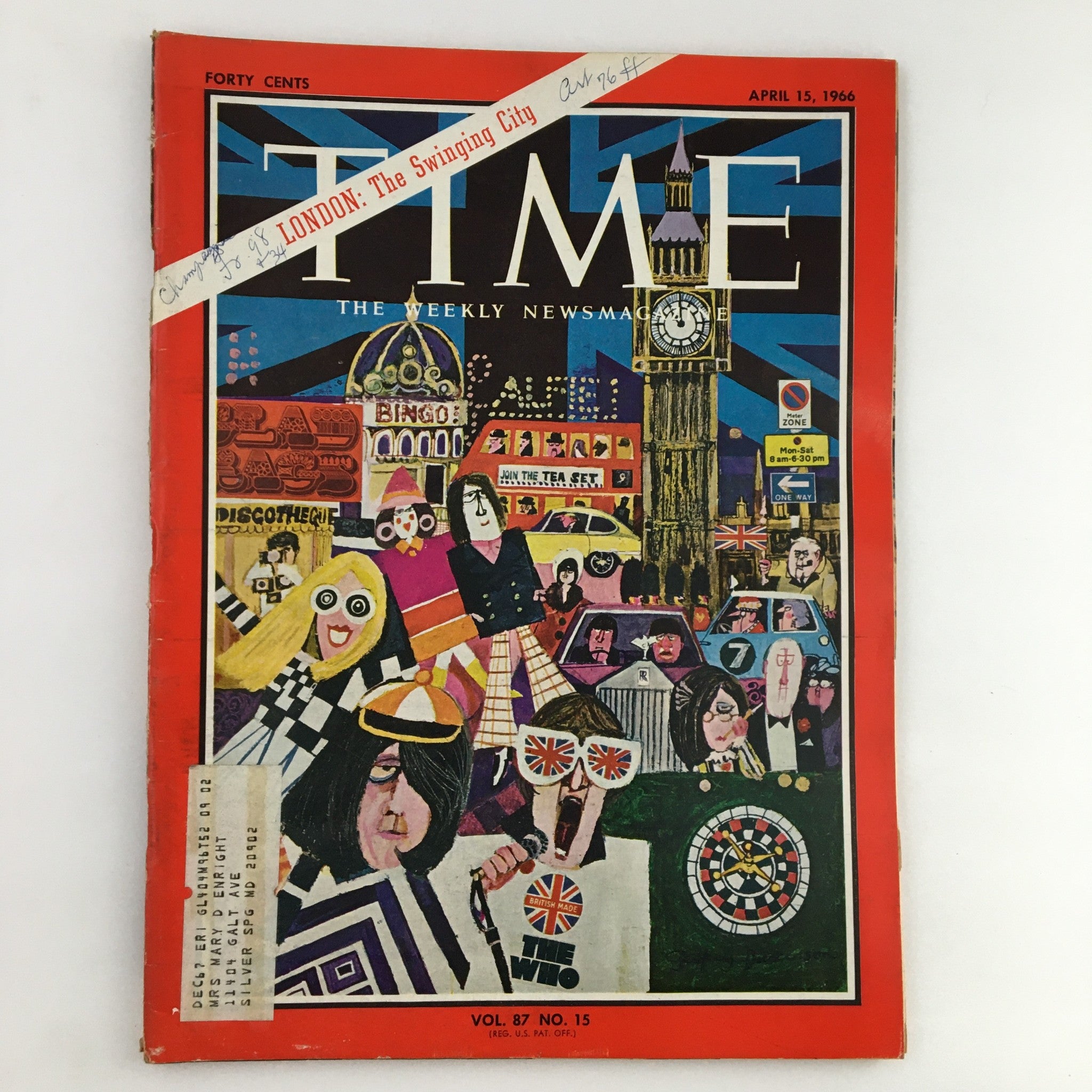 Time Magazine April 15 1966 Vol. 87 No. 15 London The Swinging City
