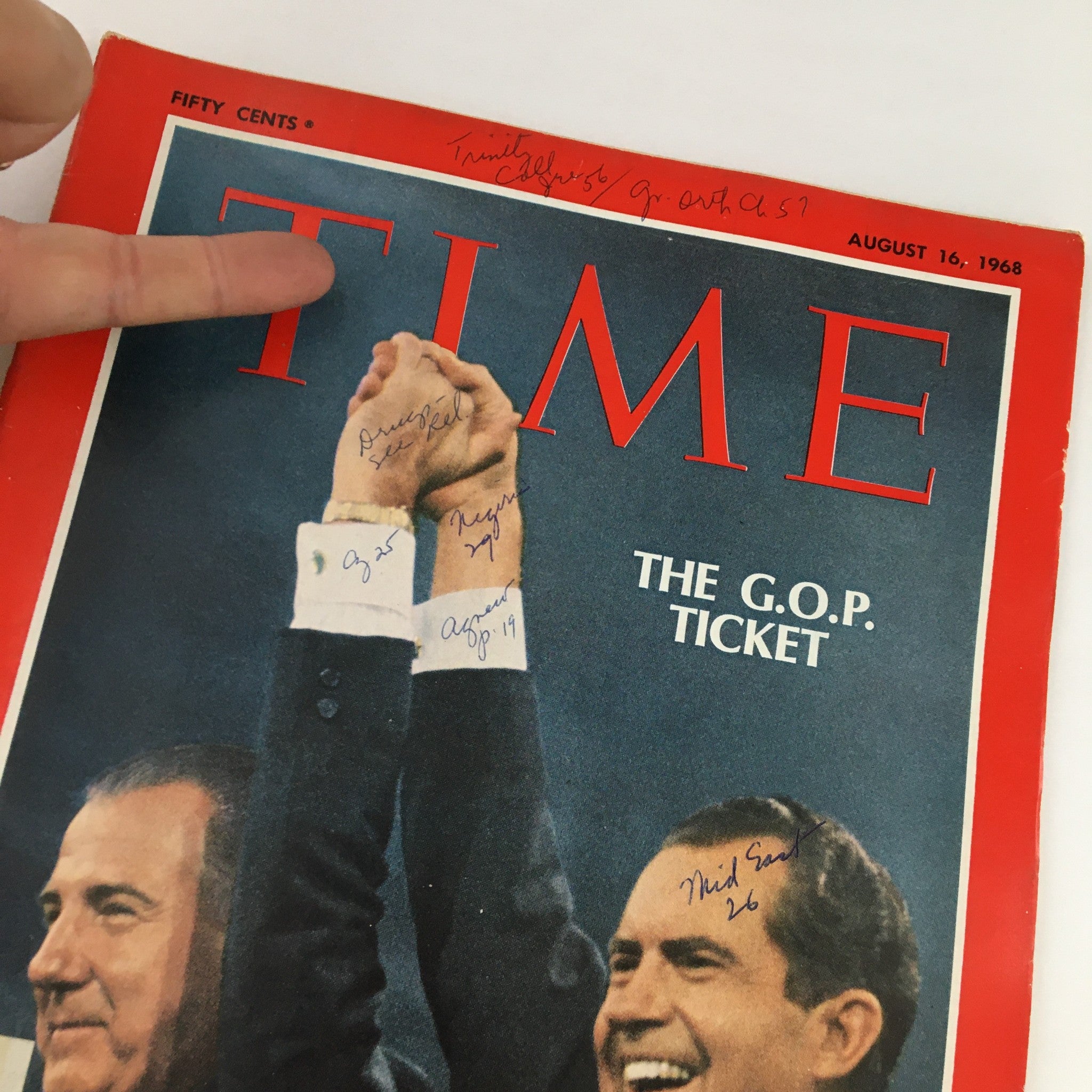 Time Magazine August 16 1968 Vol. 92 No. 7 Spiro Agnew and Richard Nixon