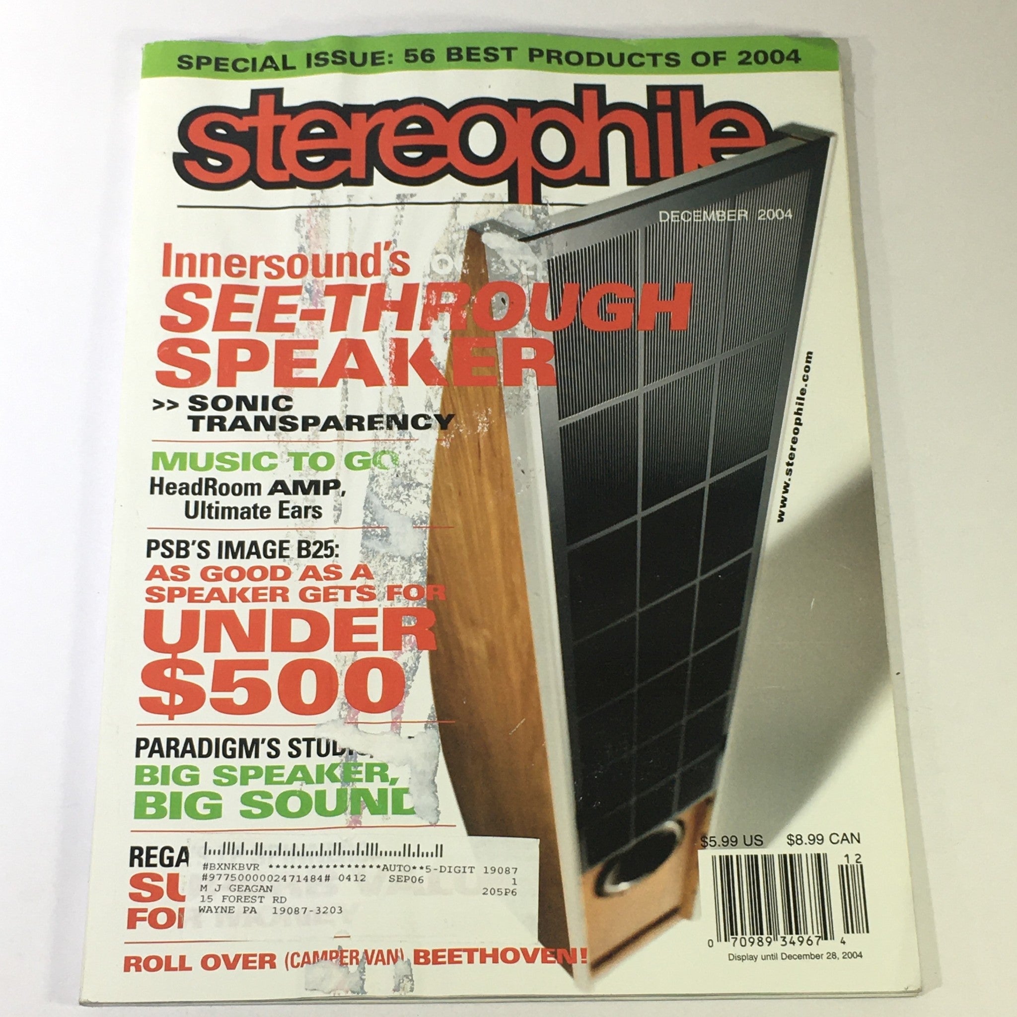 Stereophile Magazine December 2004 - Innersound Speaker / Sonic Transparency