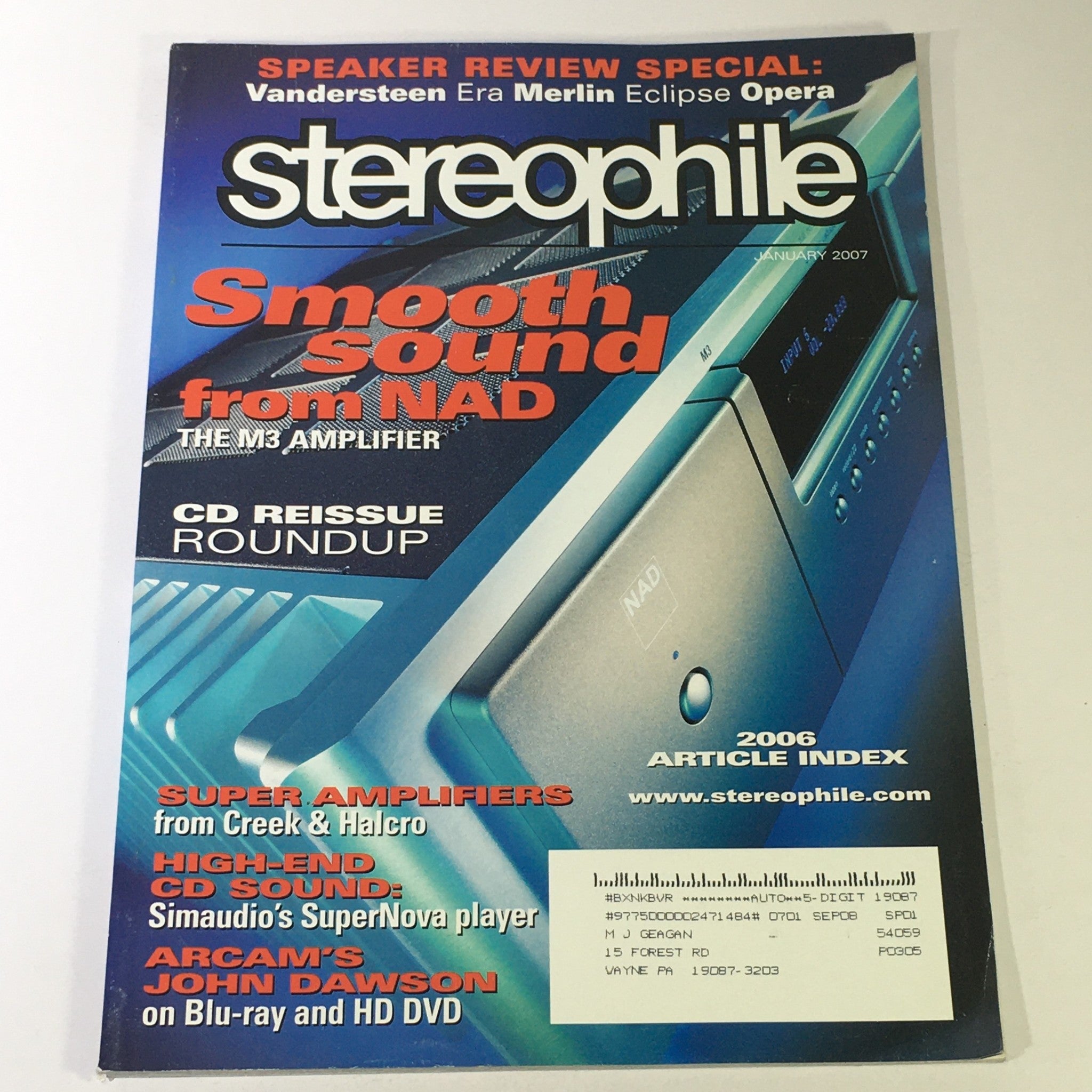 Stereophile Magazine January 2007 - From NAD The M3 AMP / CD Reissue Roundup