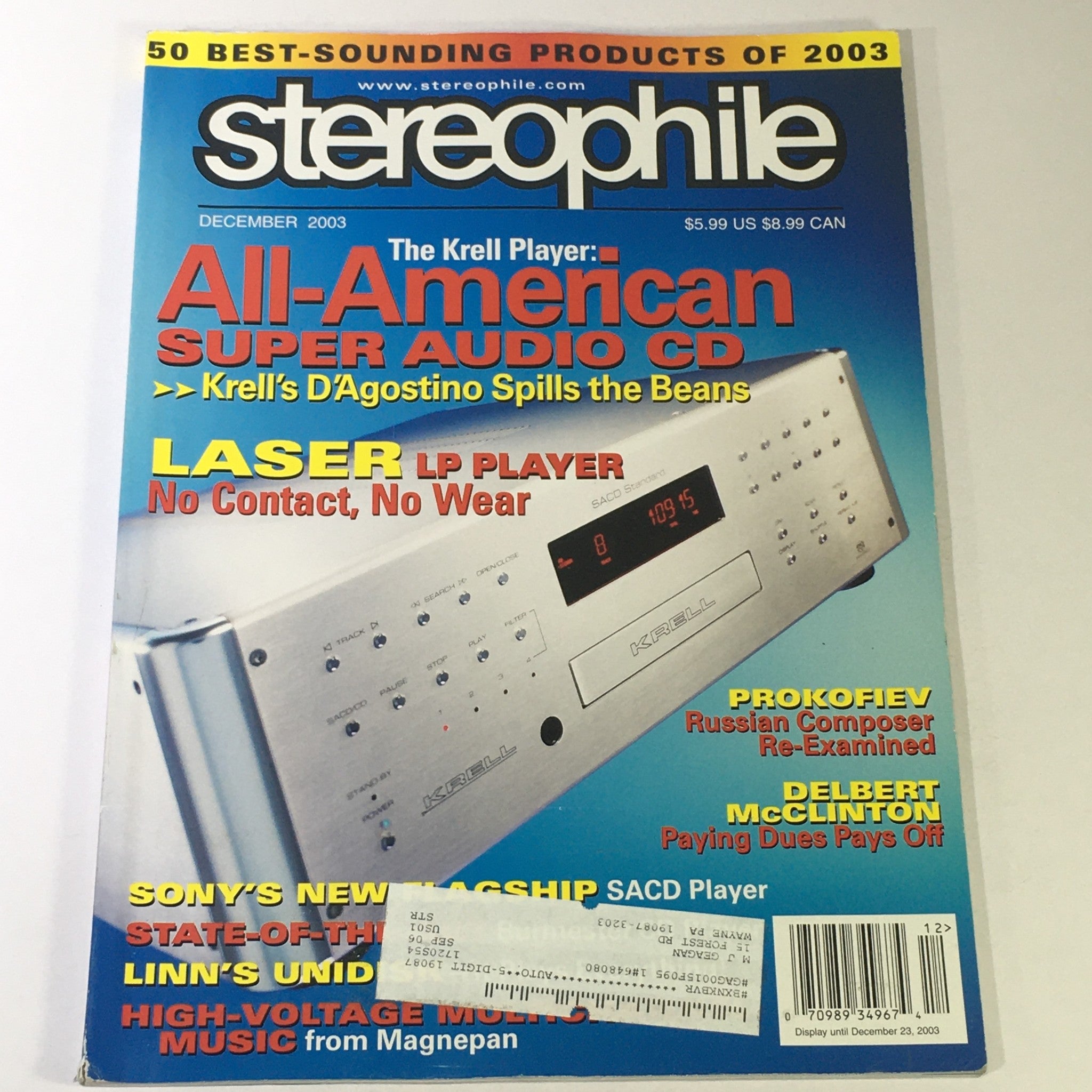 Stereophile Magazine December 2003 - Krell's D'Agostino / Laser LP Player