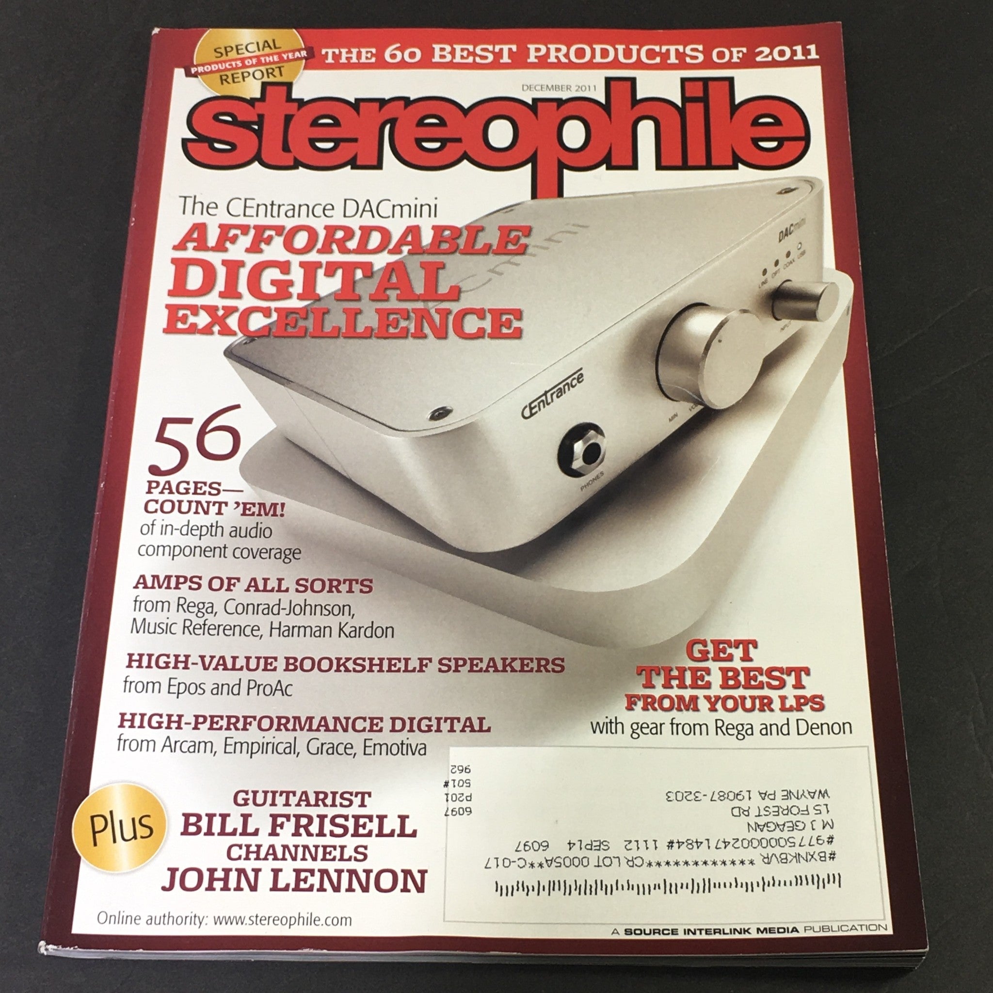 Stereophile Magazine December 2011 - CEntrance DACmini Digital AMP / Rega AMP