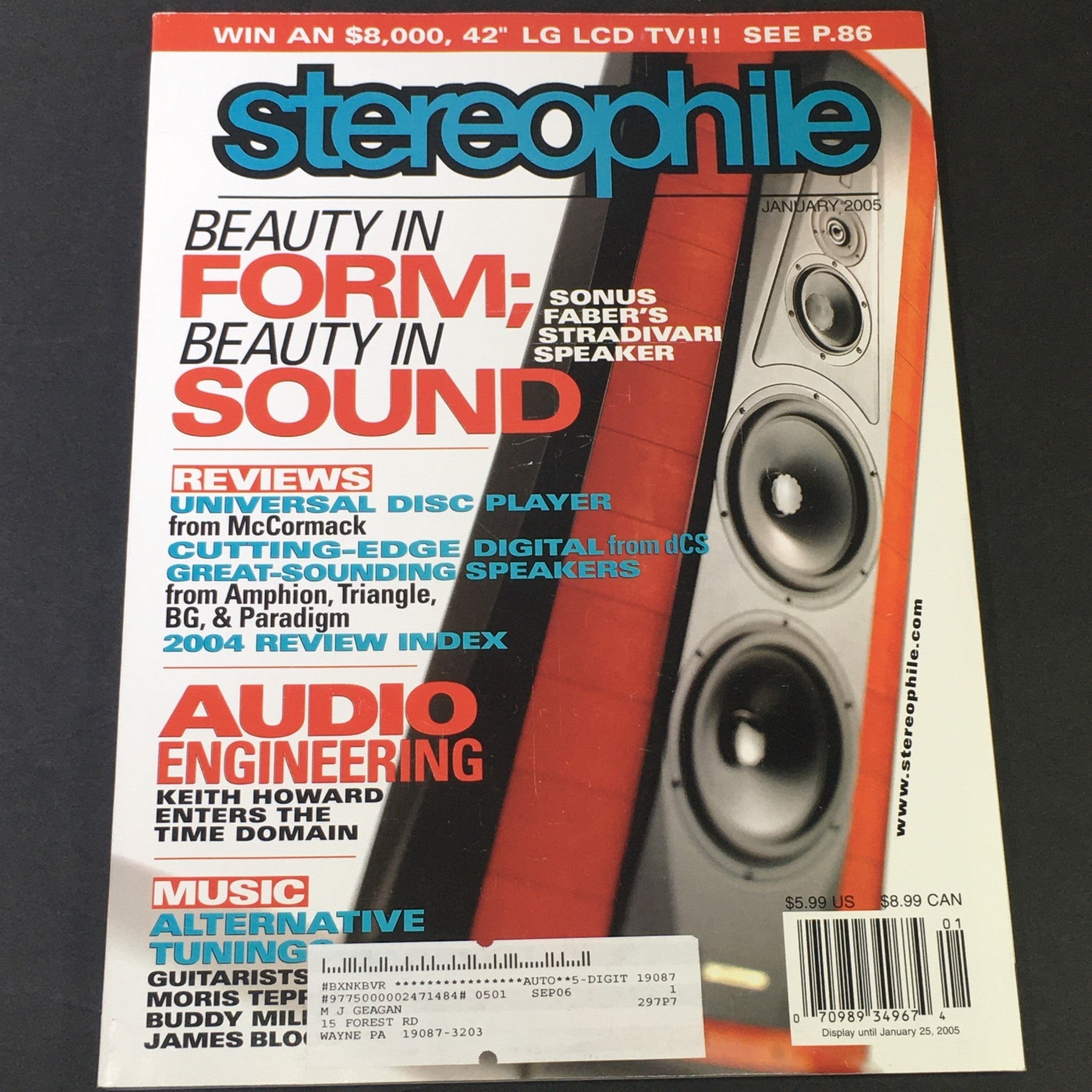 Stereophile Magazine January 2005 - Sonu Faber Stradivari Speaker / Keith Howard