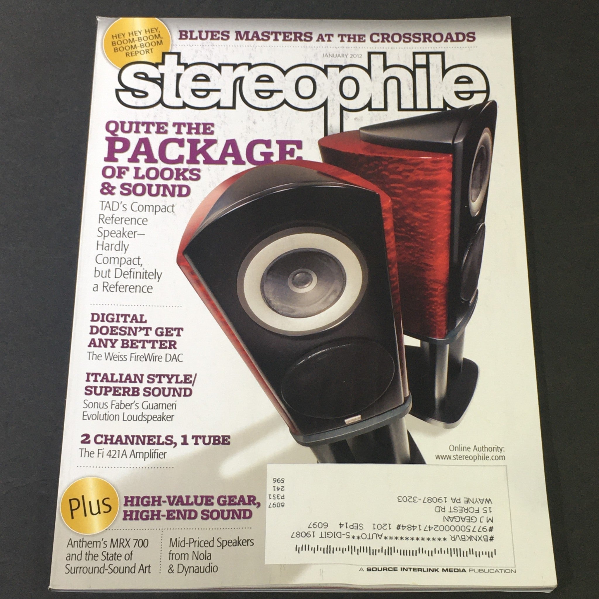 Stereophile Magazine January 2012 - Fi 421A Amp / Sonu Faber Guarneri Speaker