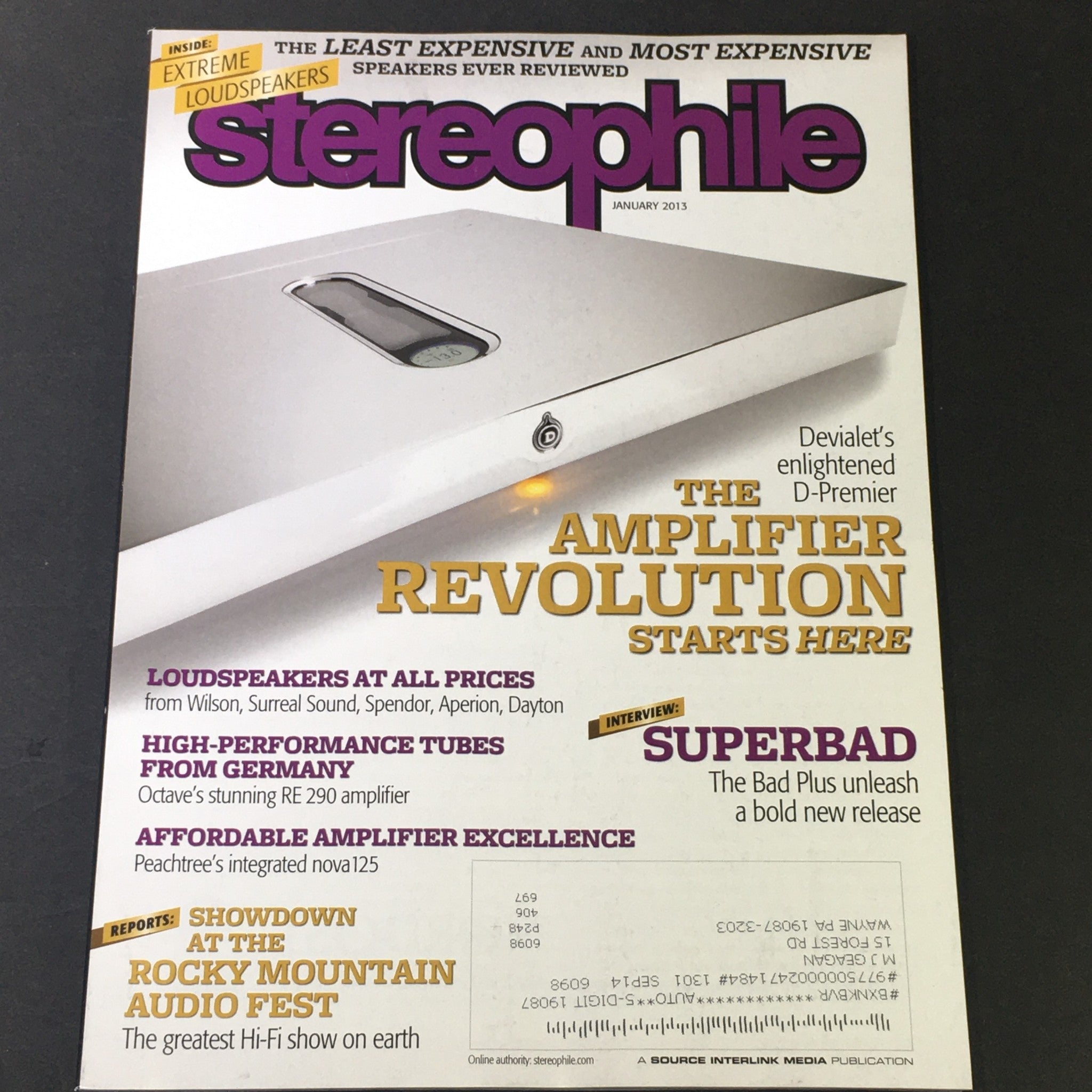 Stereophile Magazine January 2013 - Devialet D-Premier Amp / Octave RE 290 Amp