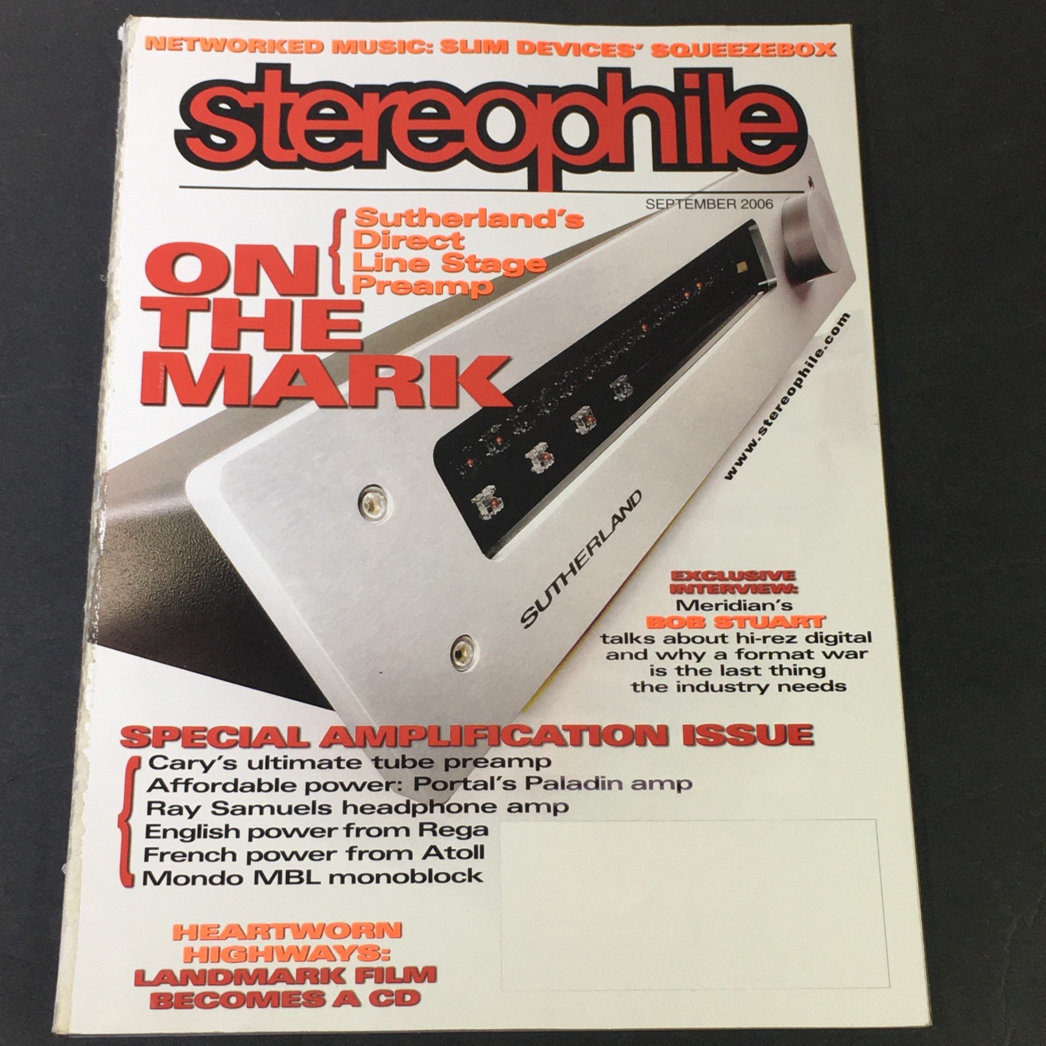 Stereophile Magazine September 2006 - Sutherland Direct Line Stage Pre-Amplifier