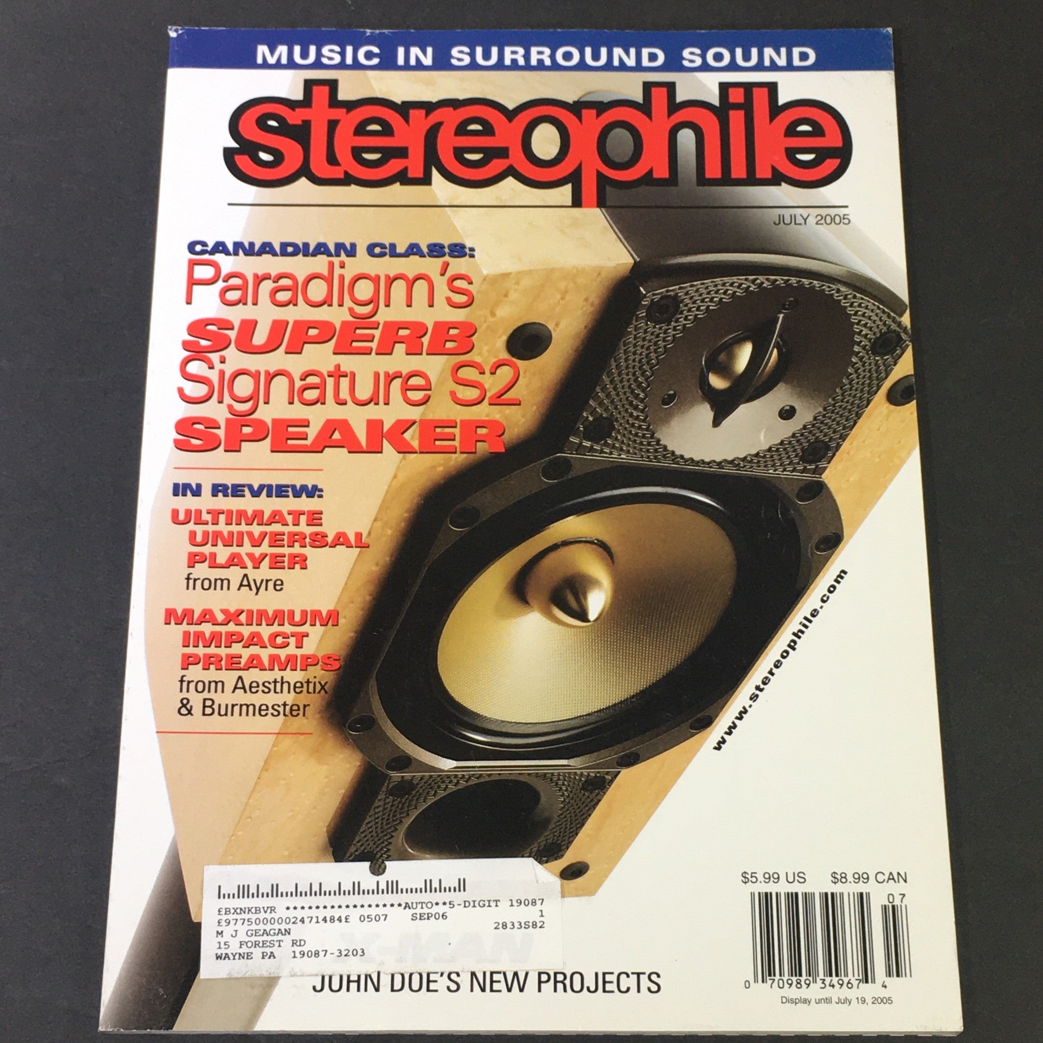 Stereophile Magazine July 2005 - Canadian Superb Signature S2 Speaker