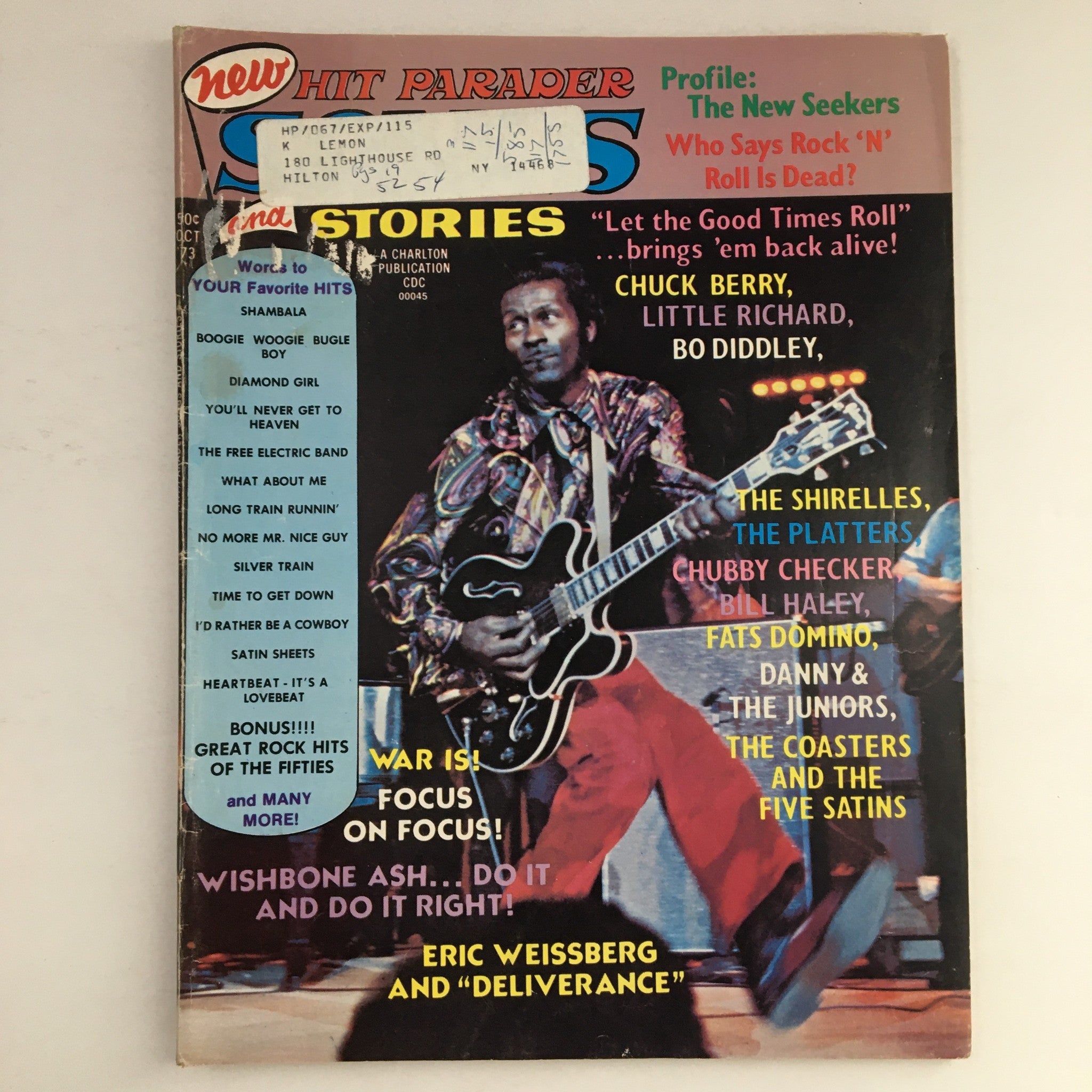 Hit Parader Songs & Stories October 1973 Sharon Cash, Chuck Berry & Wishbone Ash