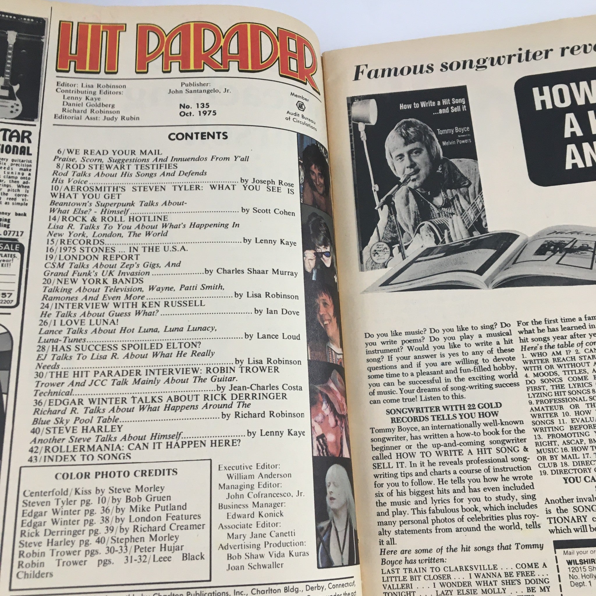 Hit Parader Magazine October 1975 Edgar Winter Talks About Rick Derringer