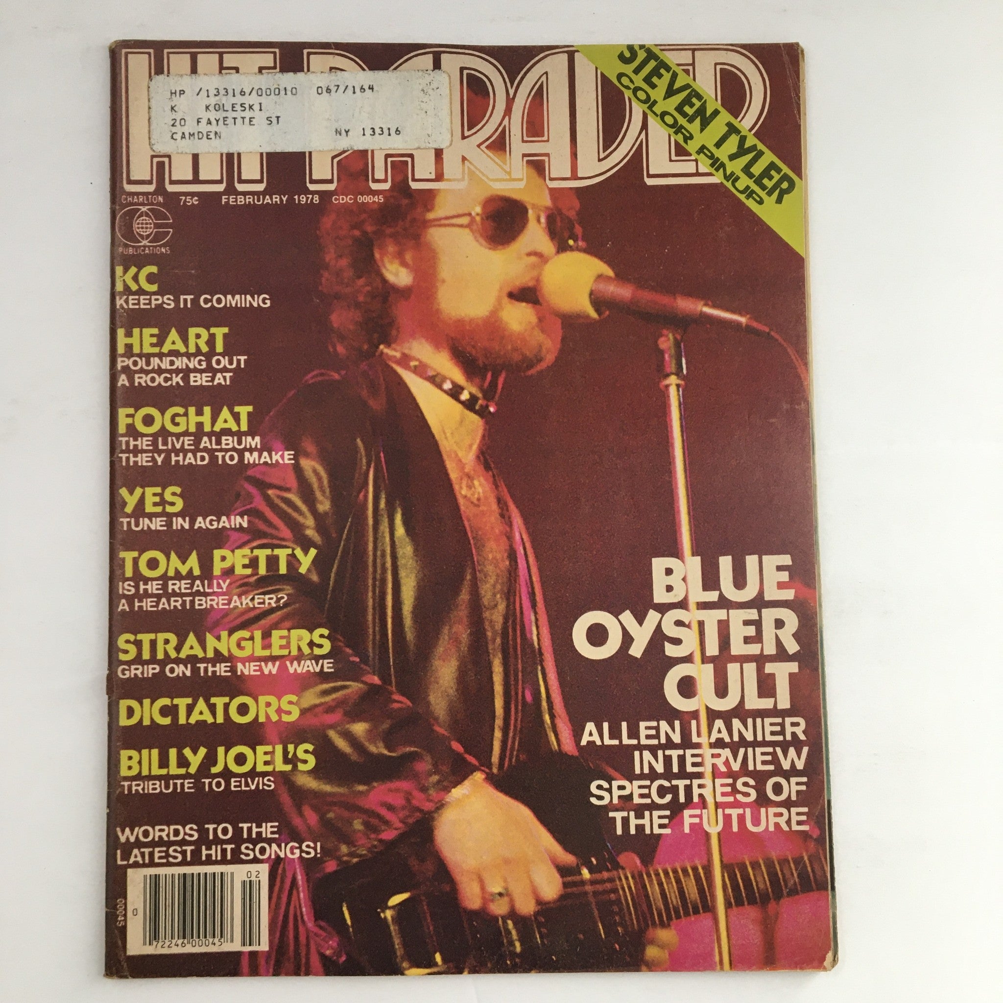 Hit Parader Magazine February 1978 KC, Heart, Foghat, Tom Petty & Steve Tyler