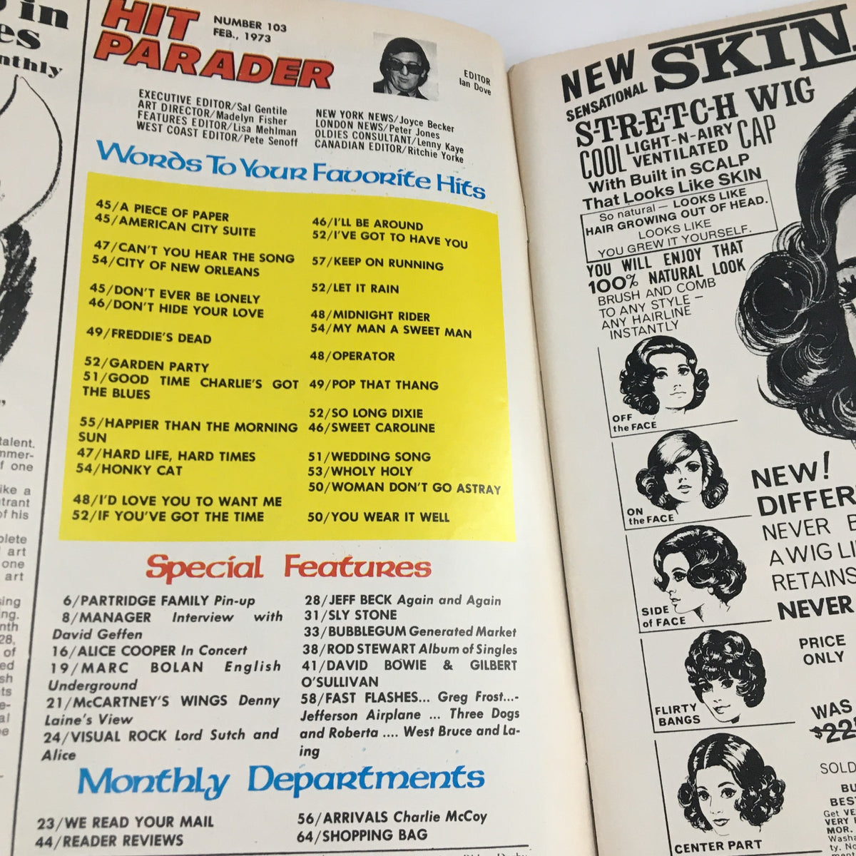 Hit Parader Feb 1973 Jeff Beck & Rod Stewart