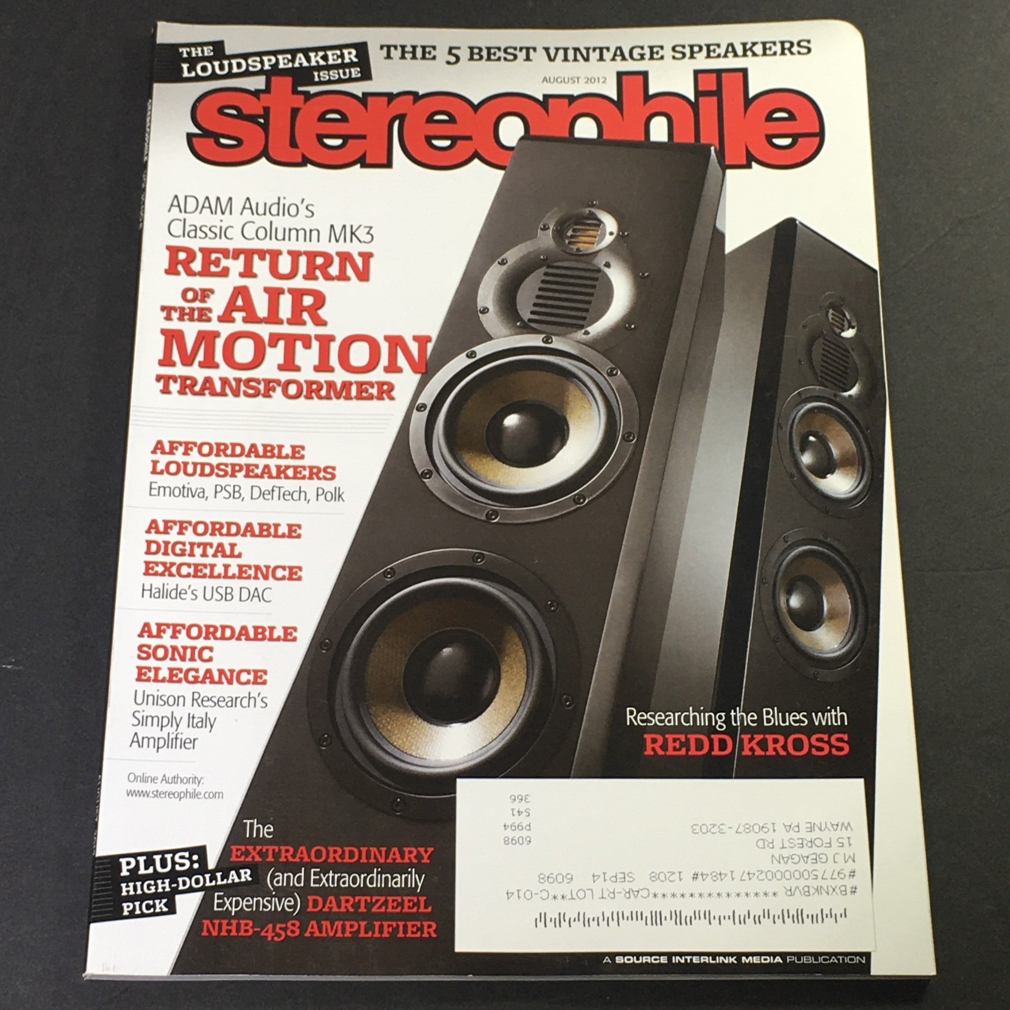 Stereophile Magazine August 2012 - Adam Audio Column MK3 / Redd Kross Blues