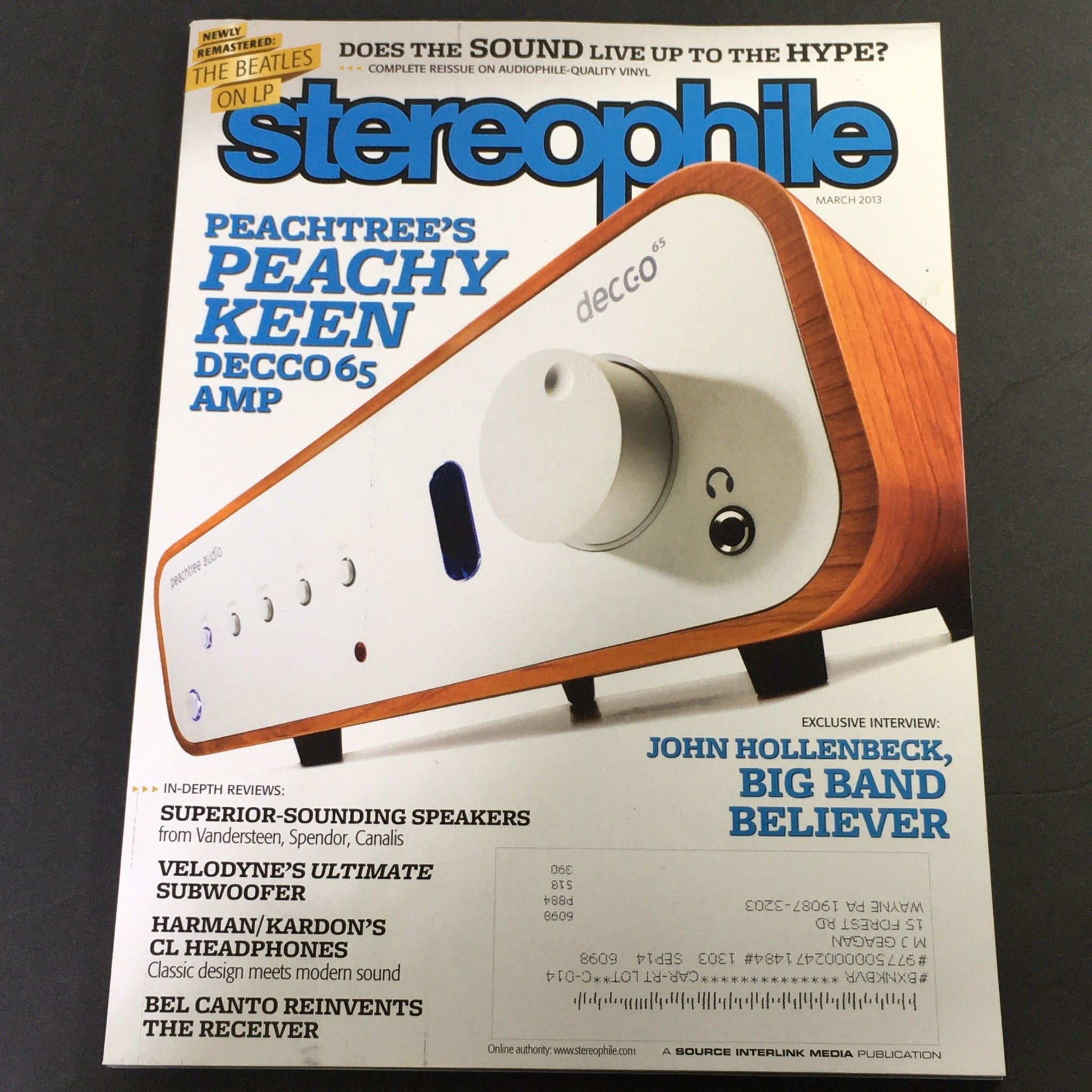 Stereophile Magazine March 2013 - John Hollenbeck / Peachy Keen Decco 65 AMP