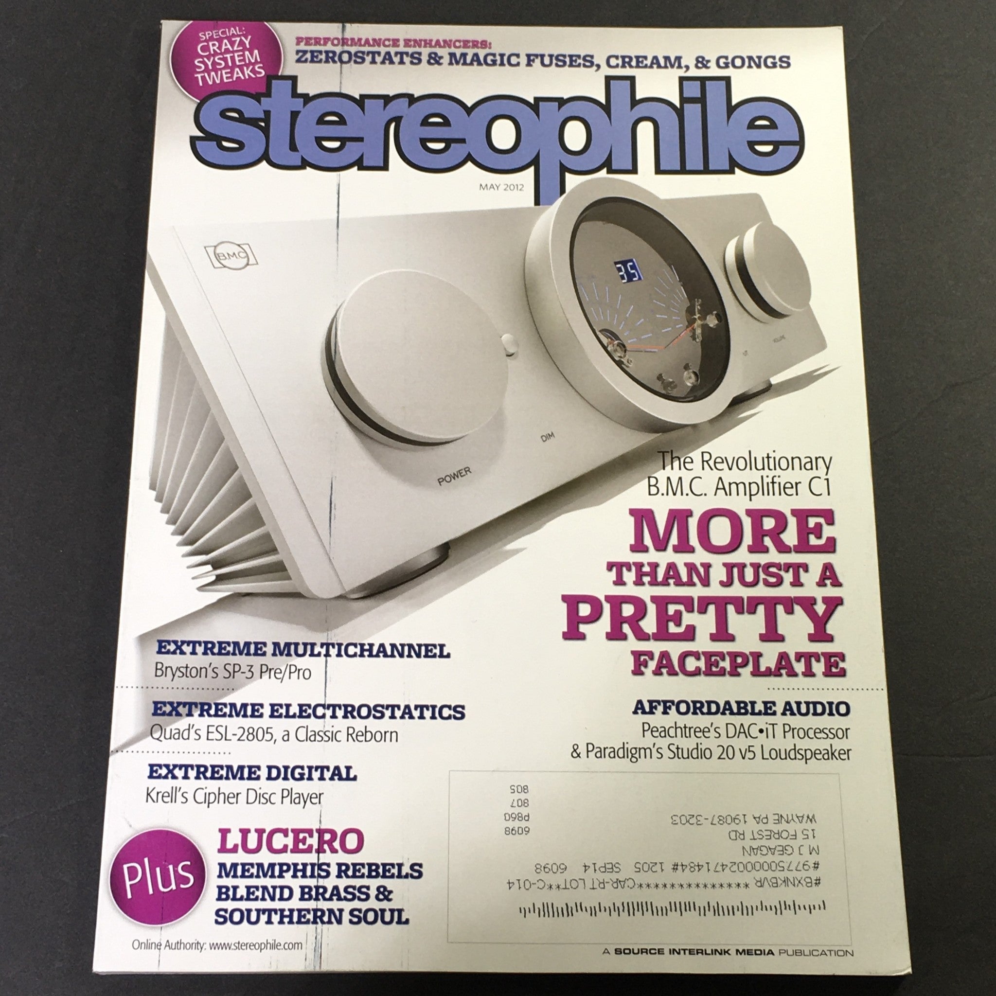 Stereophile Magazine May 2012 - BMC AMP C1 / Bryston SP-3 Pre/Pro / Quad ESL2805