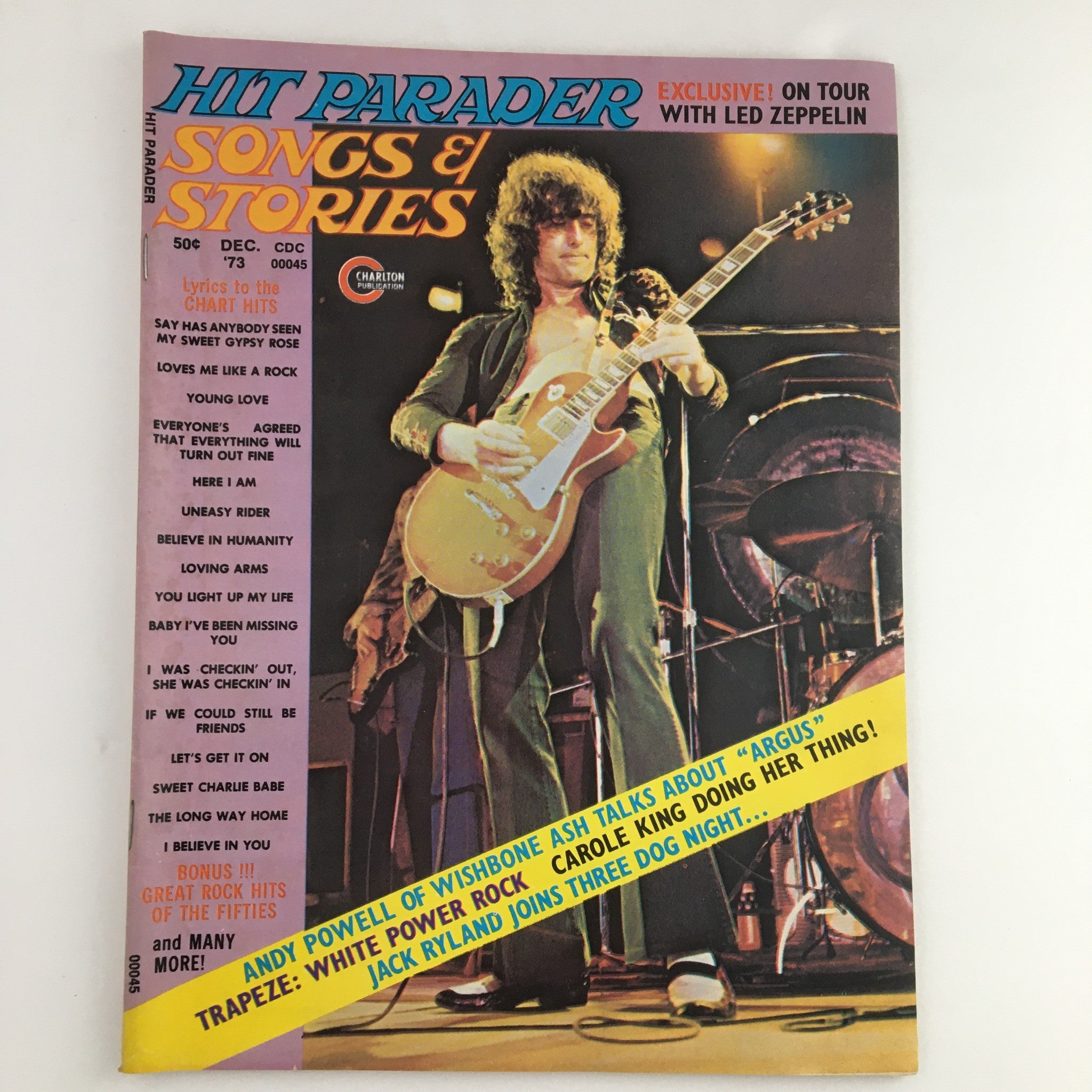 Hit Parader Songs & Stories December 1973 Andy Powell and Led Zeppelin No Label